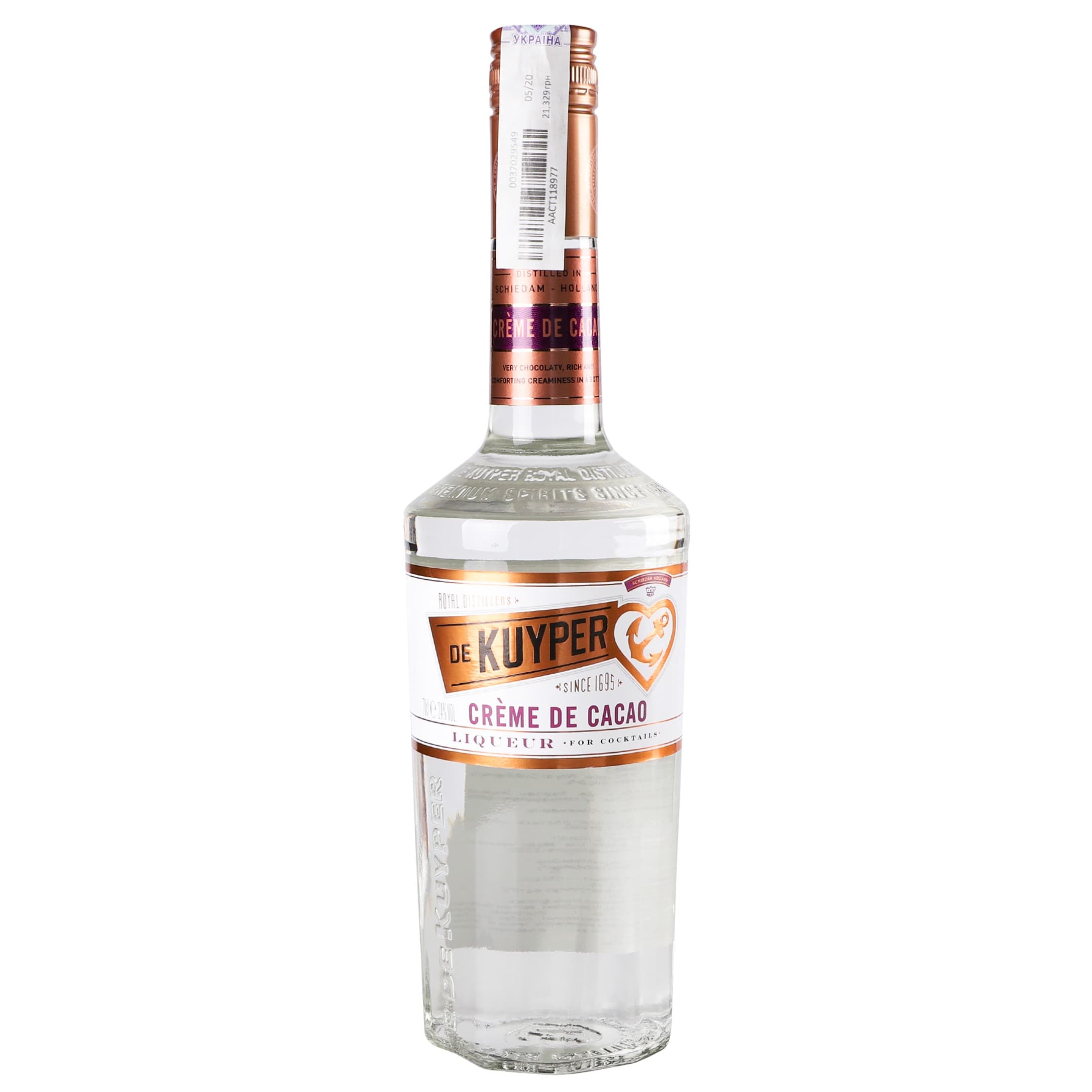 Лікер De Kuyper Creme De Cacao White 15% 0.7 л (180306)
