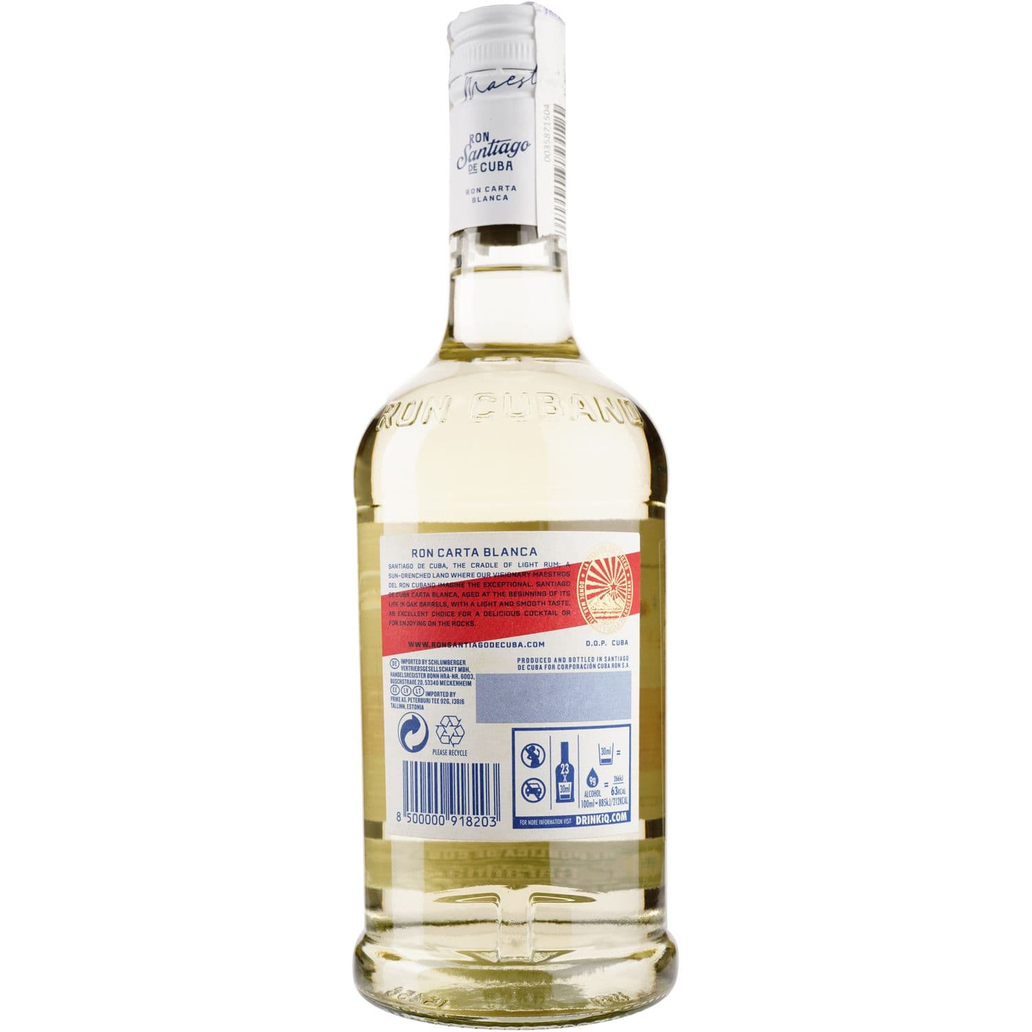 Ром Santiago De Cuba Carta Blanca, 3 роки витримки, 38%, 0,7 л