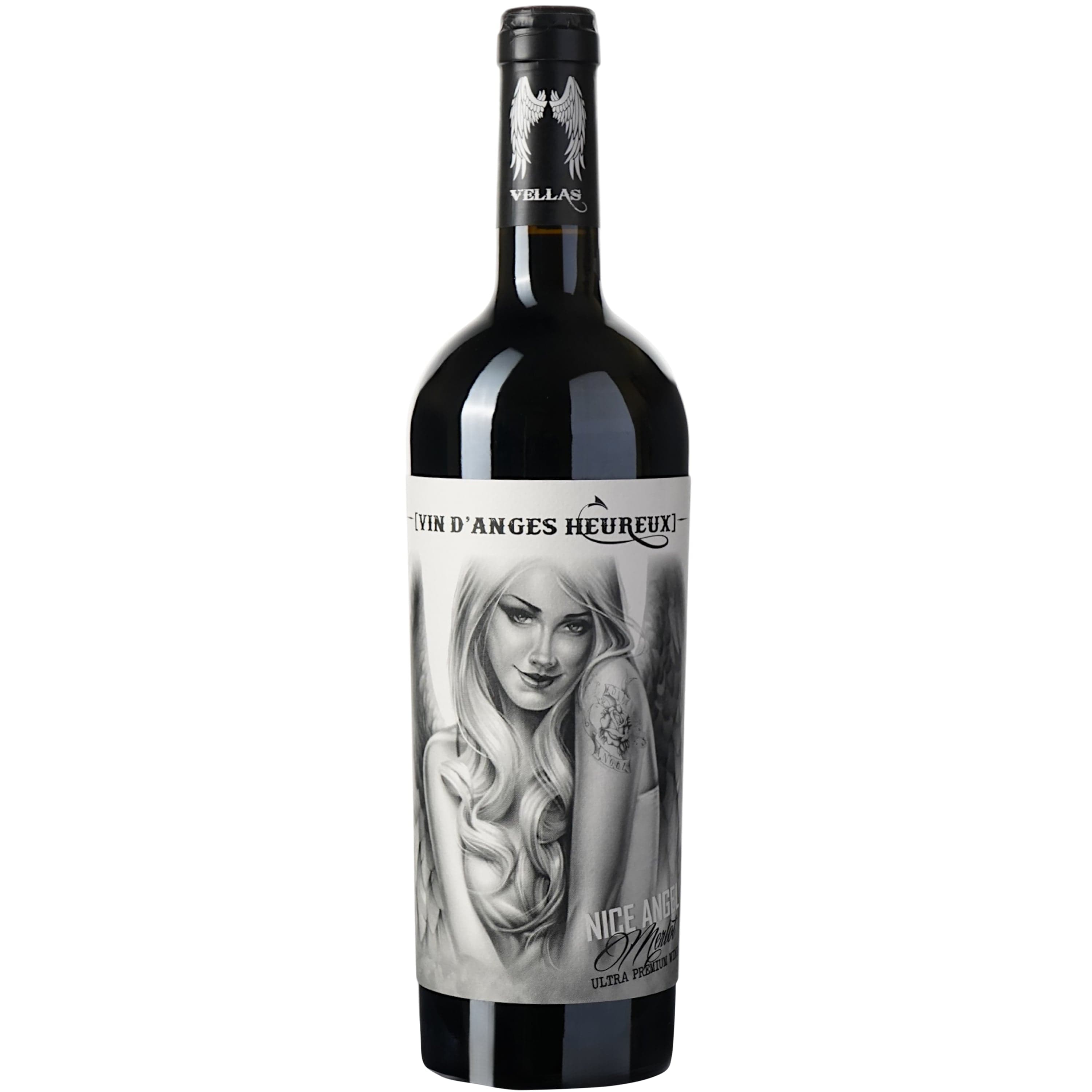 Вино Nice Angel Merlot IGP Pays D'Oc, червоне, сухе, 0,75 л