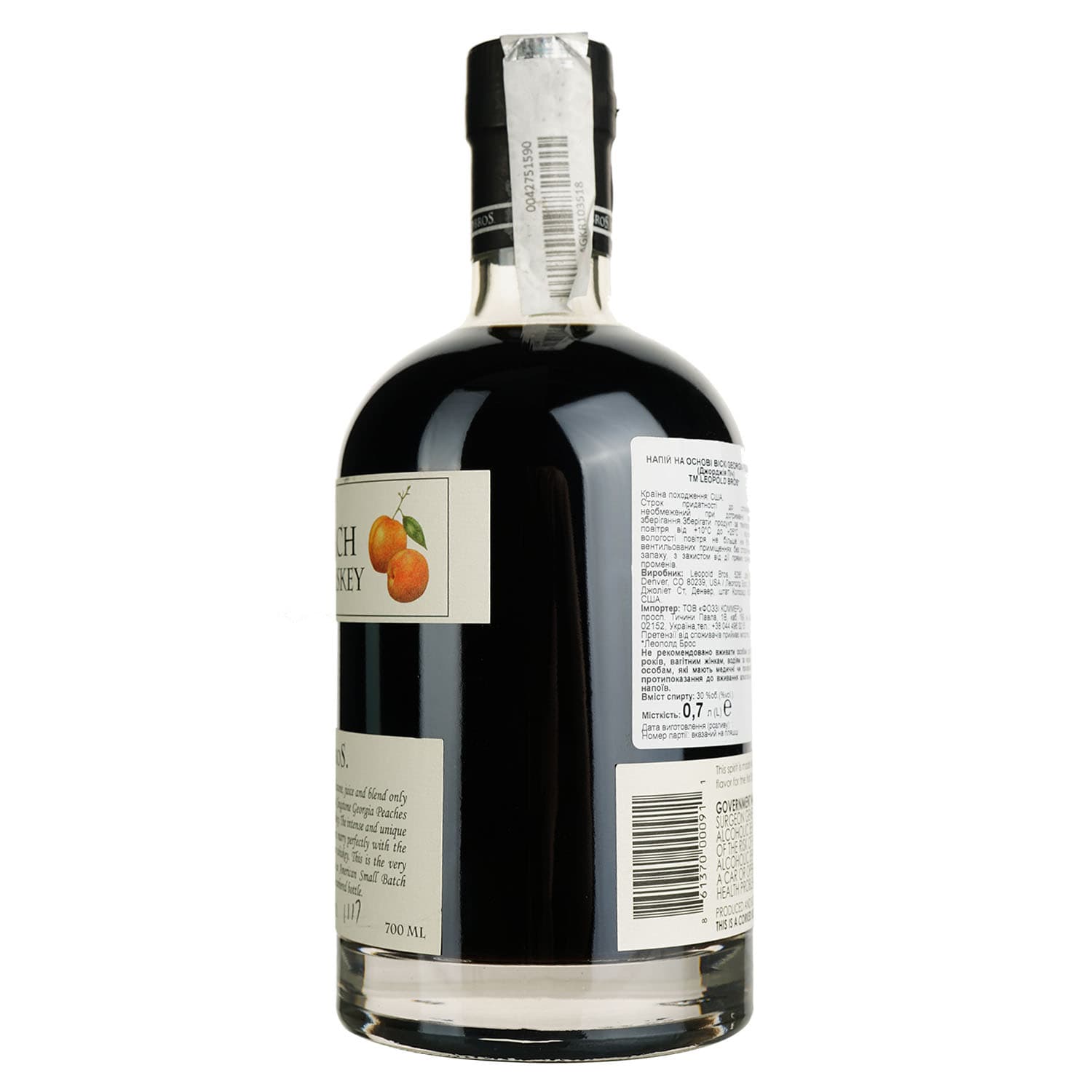 Віскі Leopold Bros Peach 30% 0.7 л