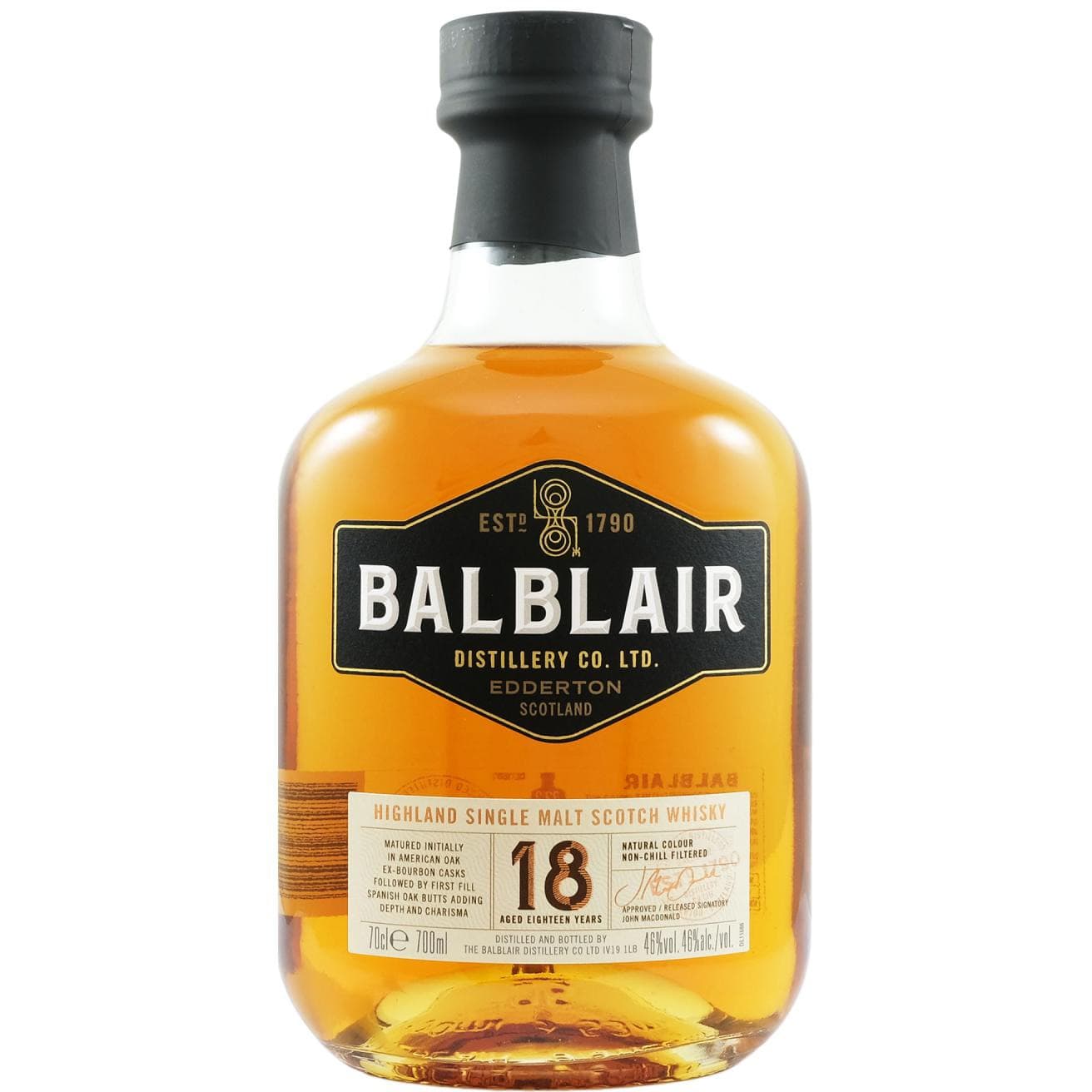 Віскі Balblair Highland Single Malt 18 y.o. 46% 0.7 л