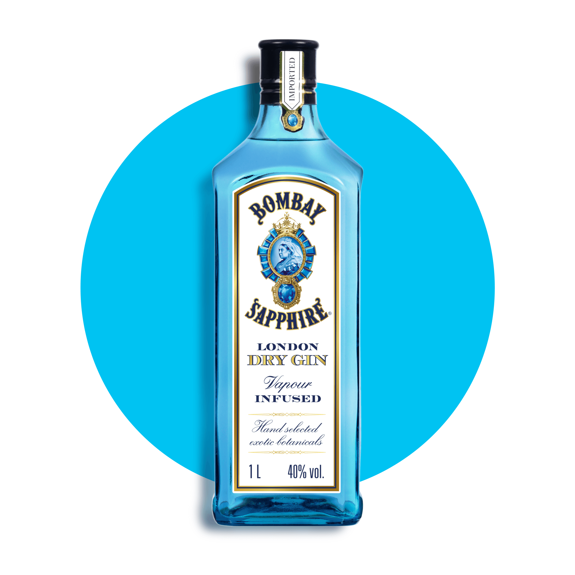 Джин Bombay Sapphire London Dry Gin, 47%, 1 л