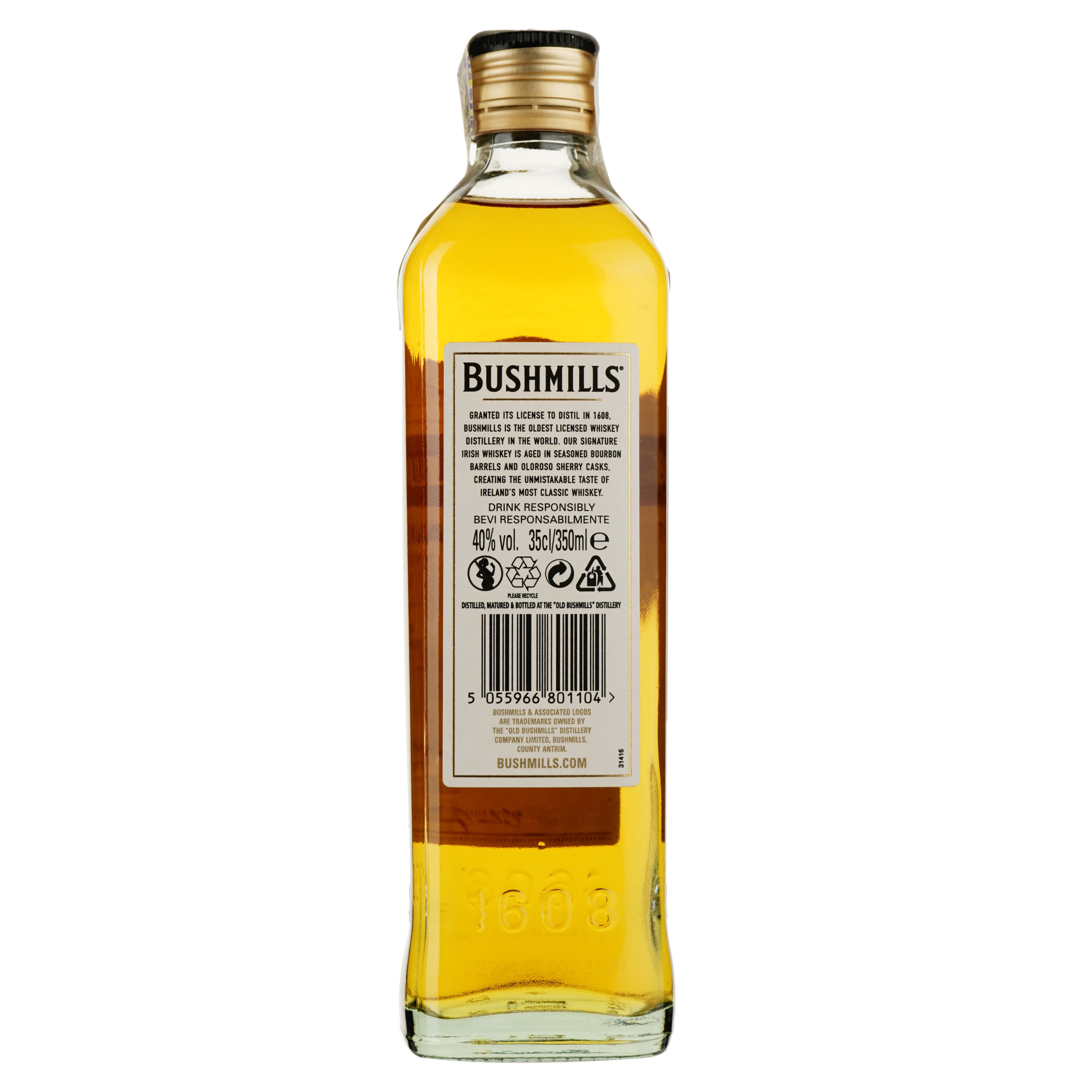 Віскі Bushmills Original Blended Irish Whiskey, 40%, 0,35 л