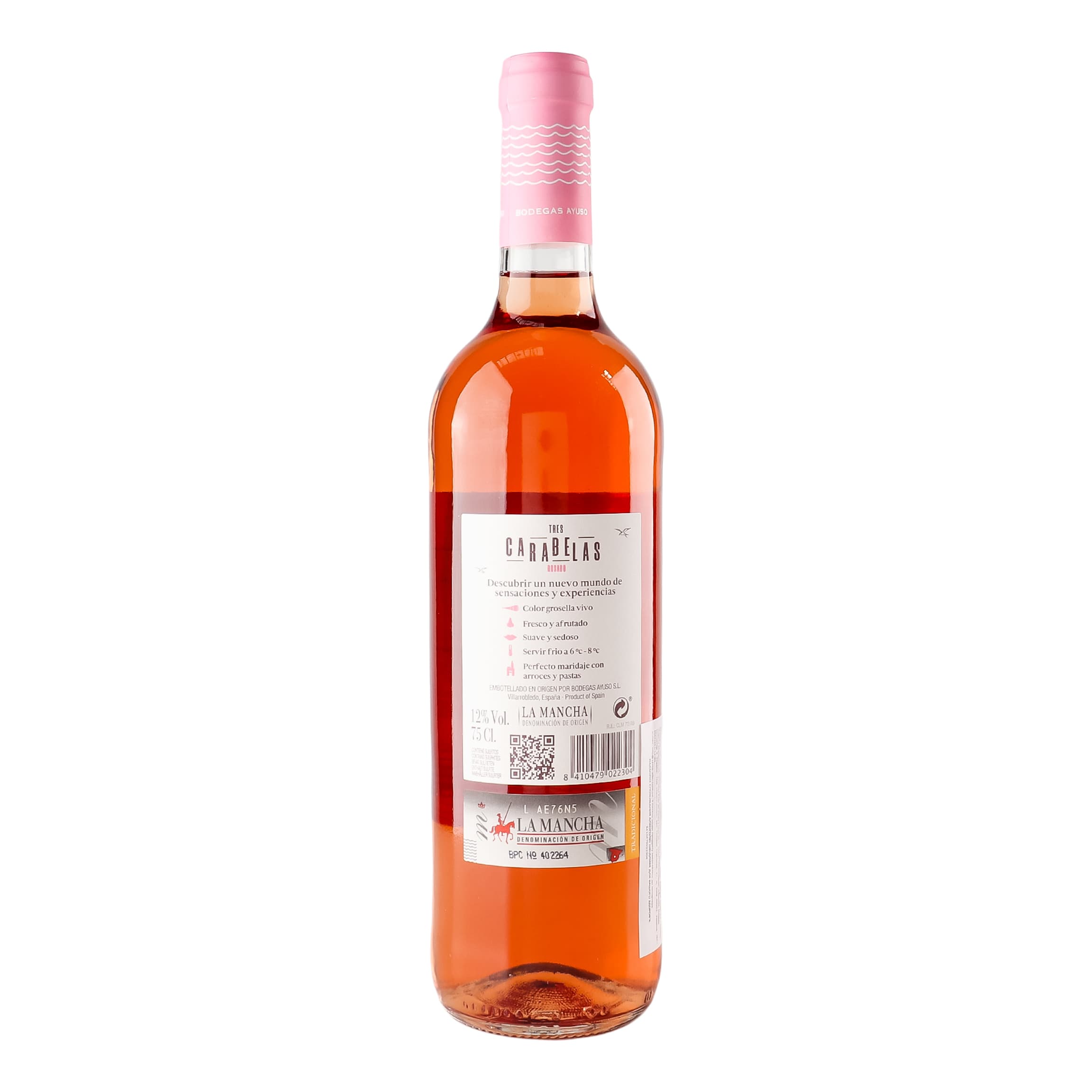 Вино Tres Carabelas La Nina Rosado La Mancha DO рожеве сухе 12% 0.75 л