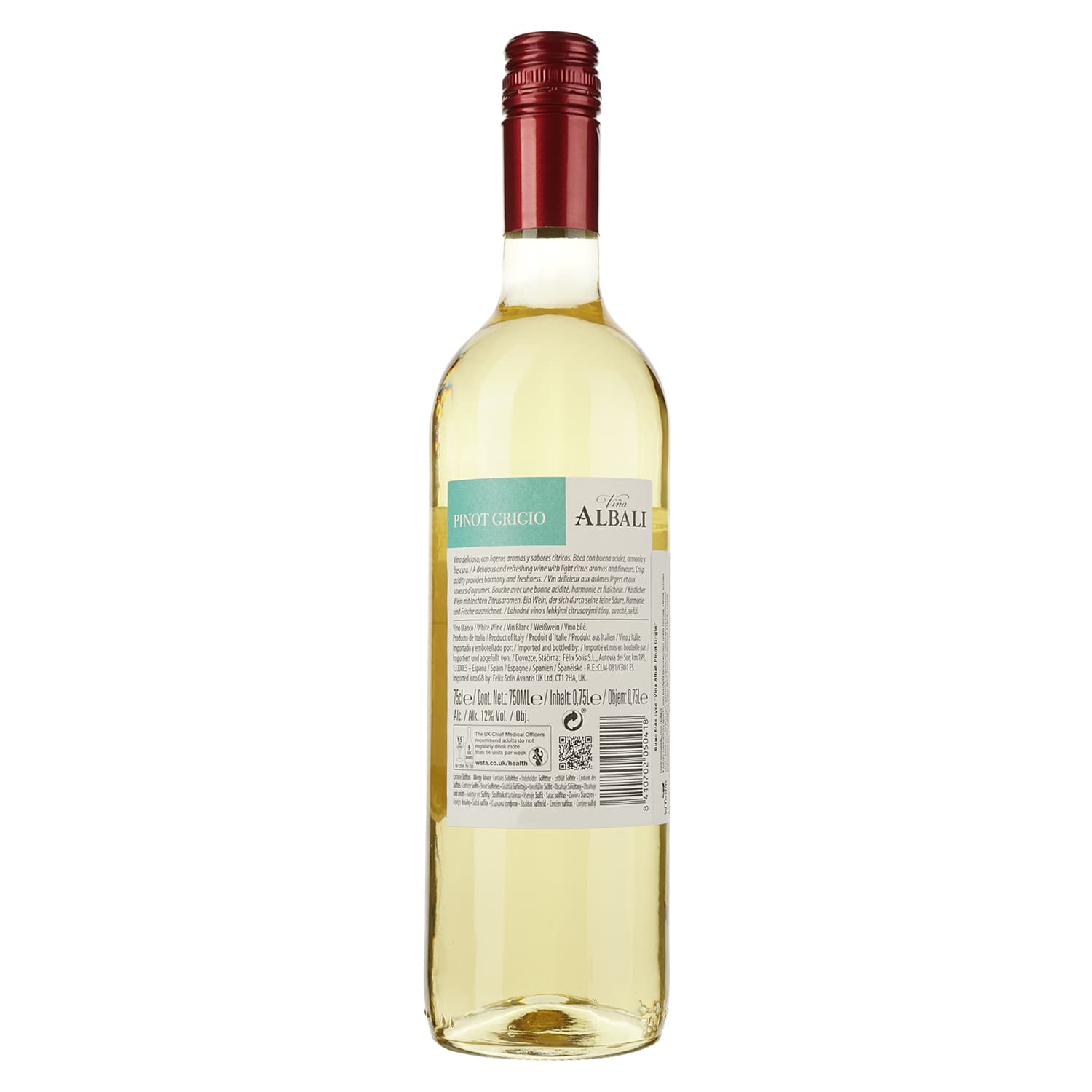 Вино Felix Solis Vina Albali Pinot Grigio, біле, сухе, 13%, 0,75 л (8000019087445)