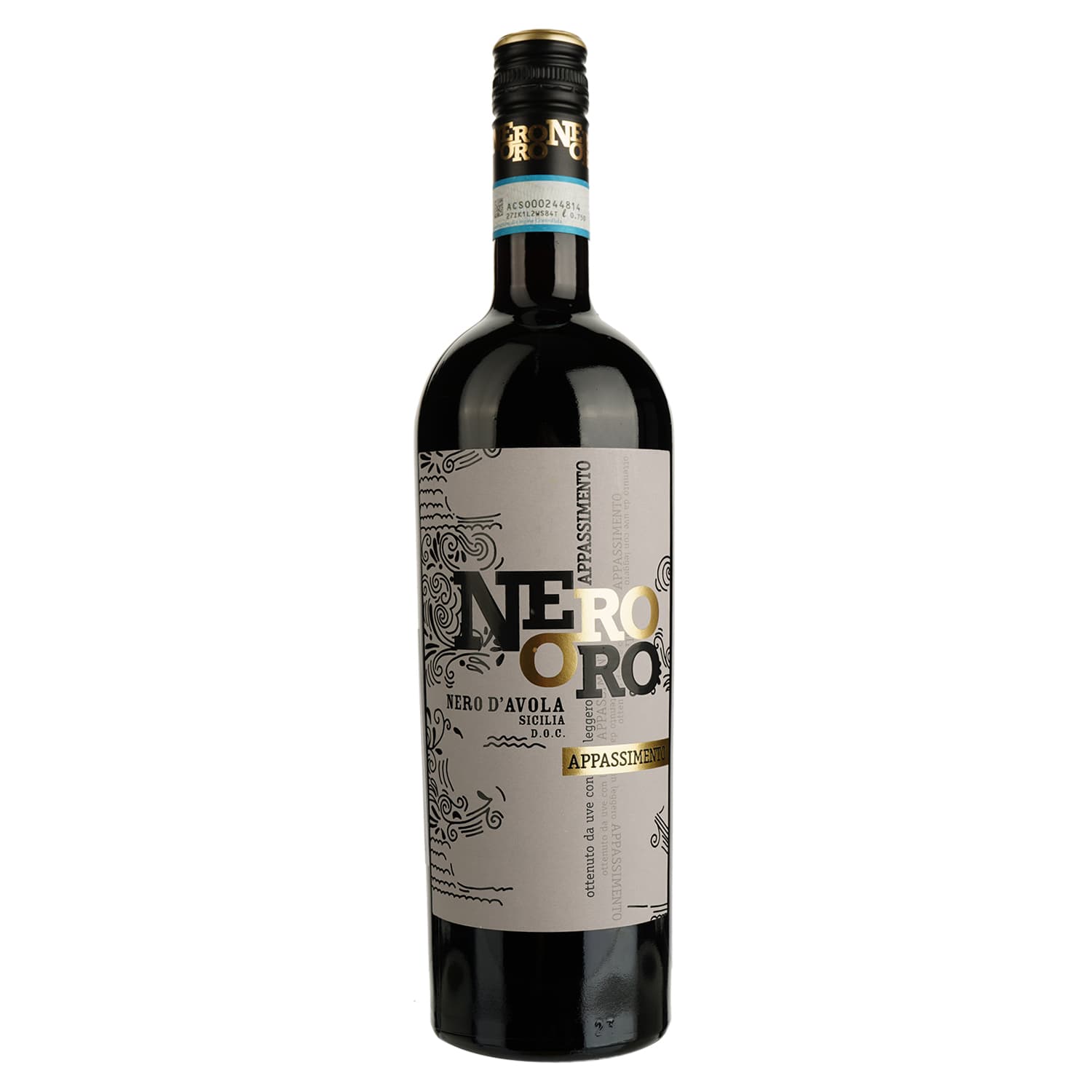 Вино Nero Oro Appassimento Nero d´Avola Sicilia DOC, червоне, сухе, 14%, 0,75 л