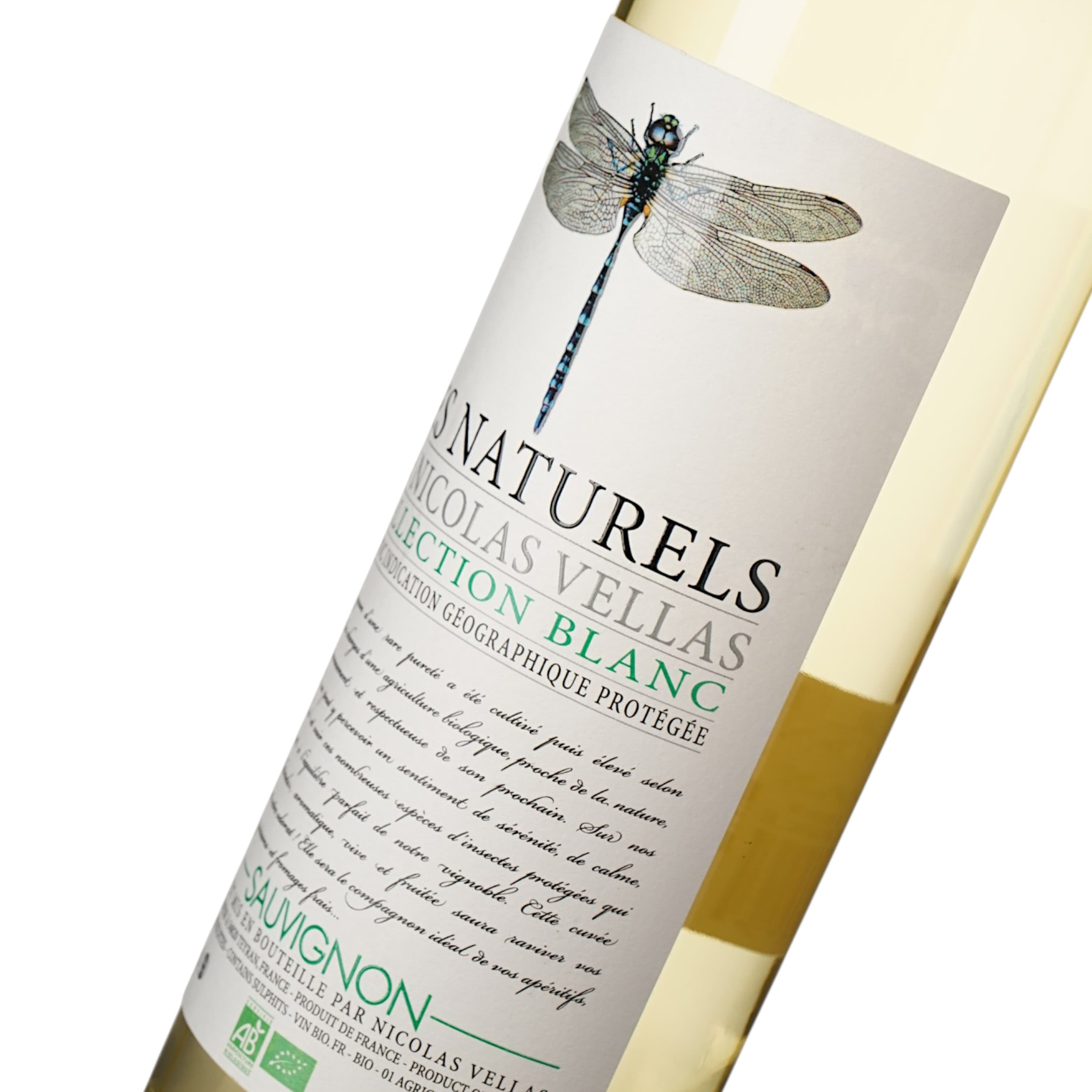 Вино Les Naturels De Nicolas Vellas Sauvignon Bio IGP Pays D'Oc, біле, сухе, 0.75 л