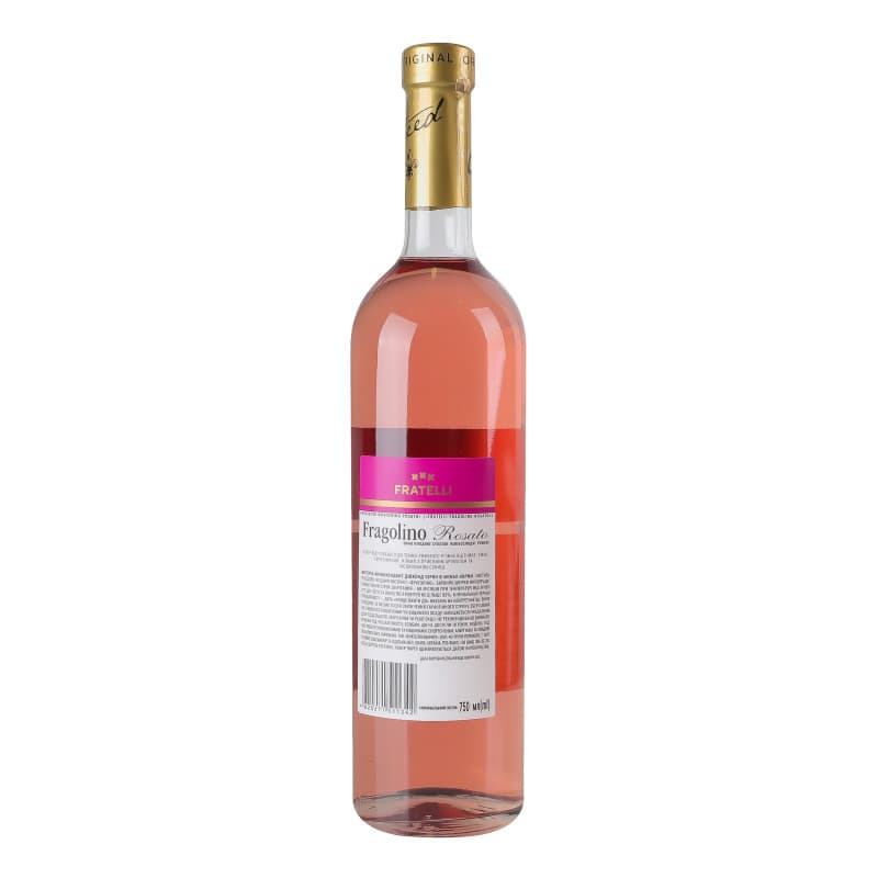 Вино Fratelli Fragolino Rosato рожеве напівсолодке 9-12% 0.75 л