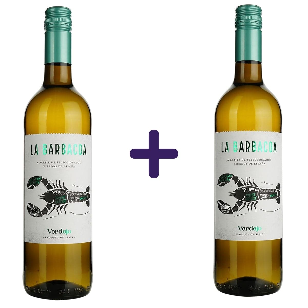 Вино La Barbacoa Verdejo біле сухе 12% (2 шт. х 0.75 л)