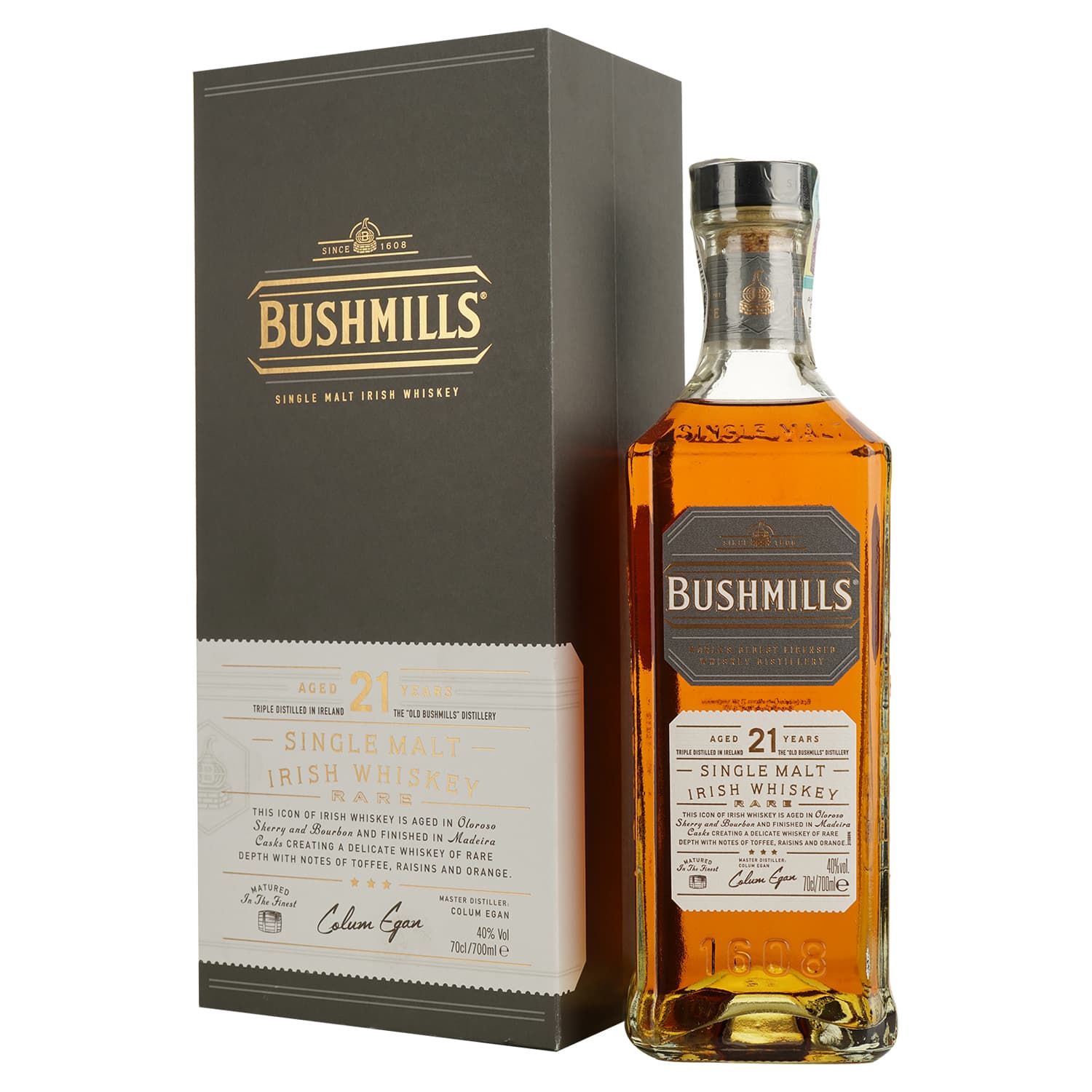 Віскі Bushmills Single Malt Irish Whiskey 21 YO 40% 0.7 л