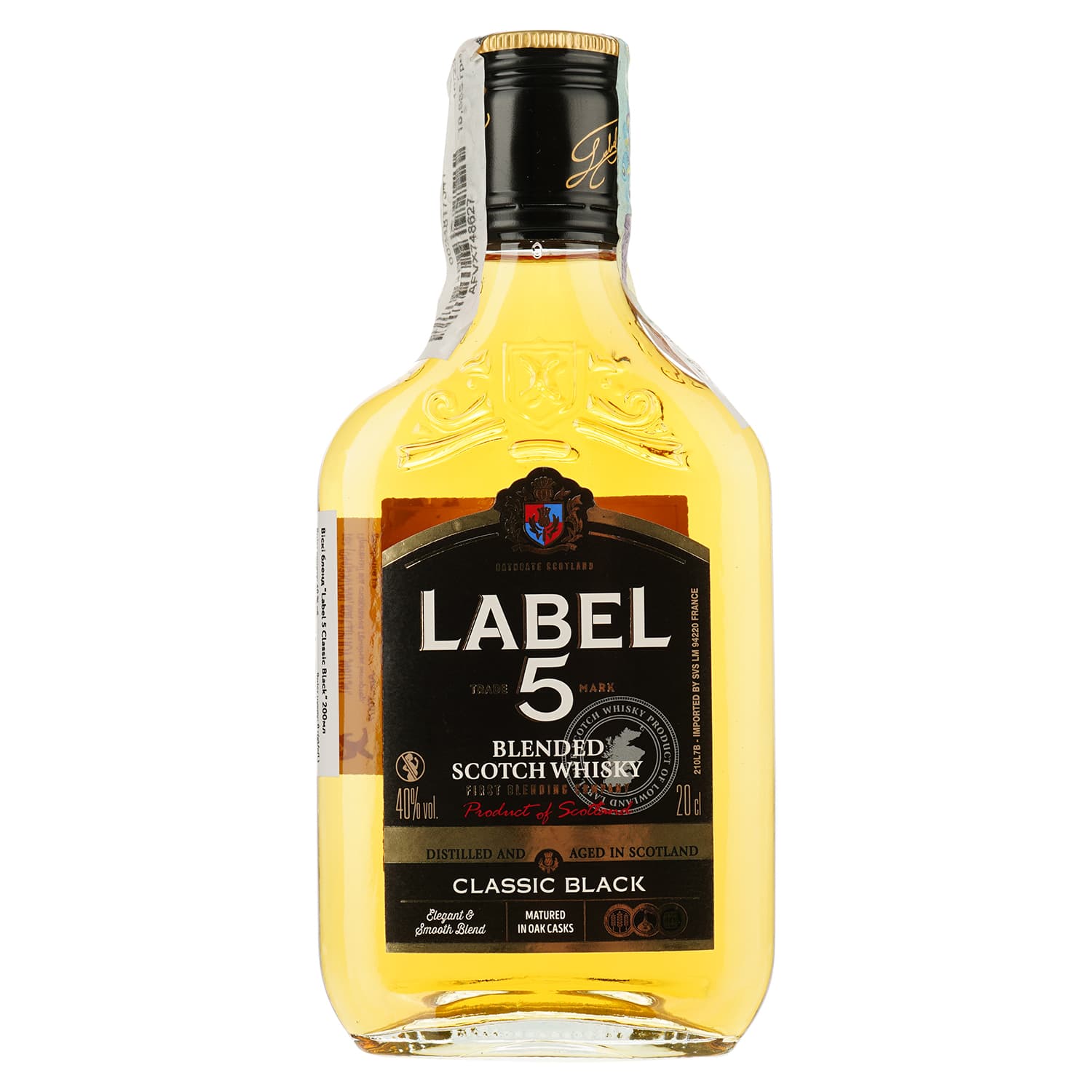 Віскі Label 5 Classic Black Blended Scotch Whisky 40% 0.2 л