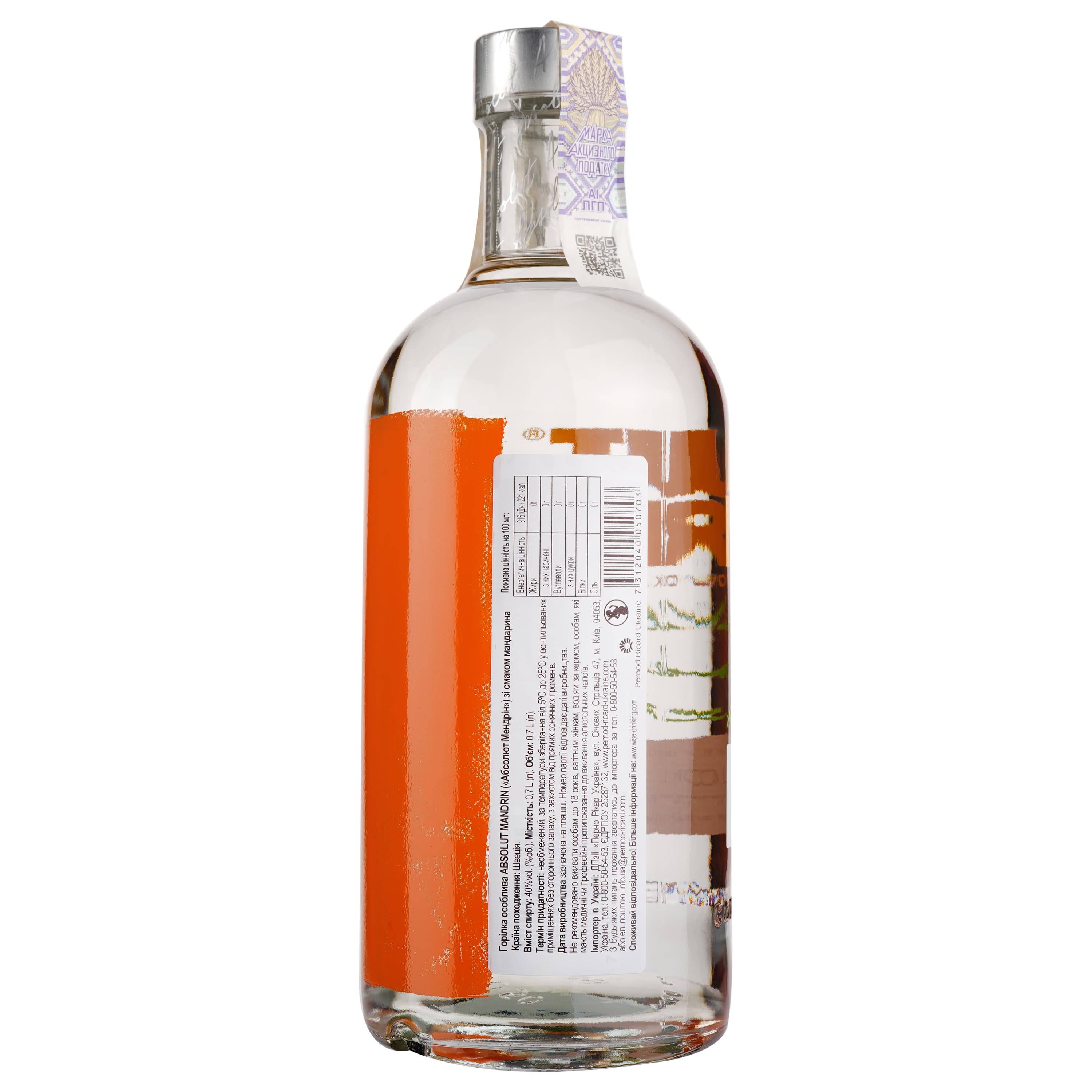 Горілка Absolut Mandrin 40% 0.7 л