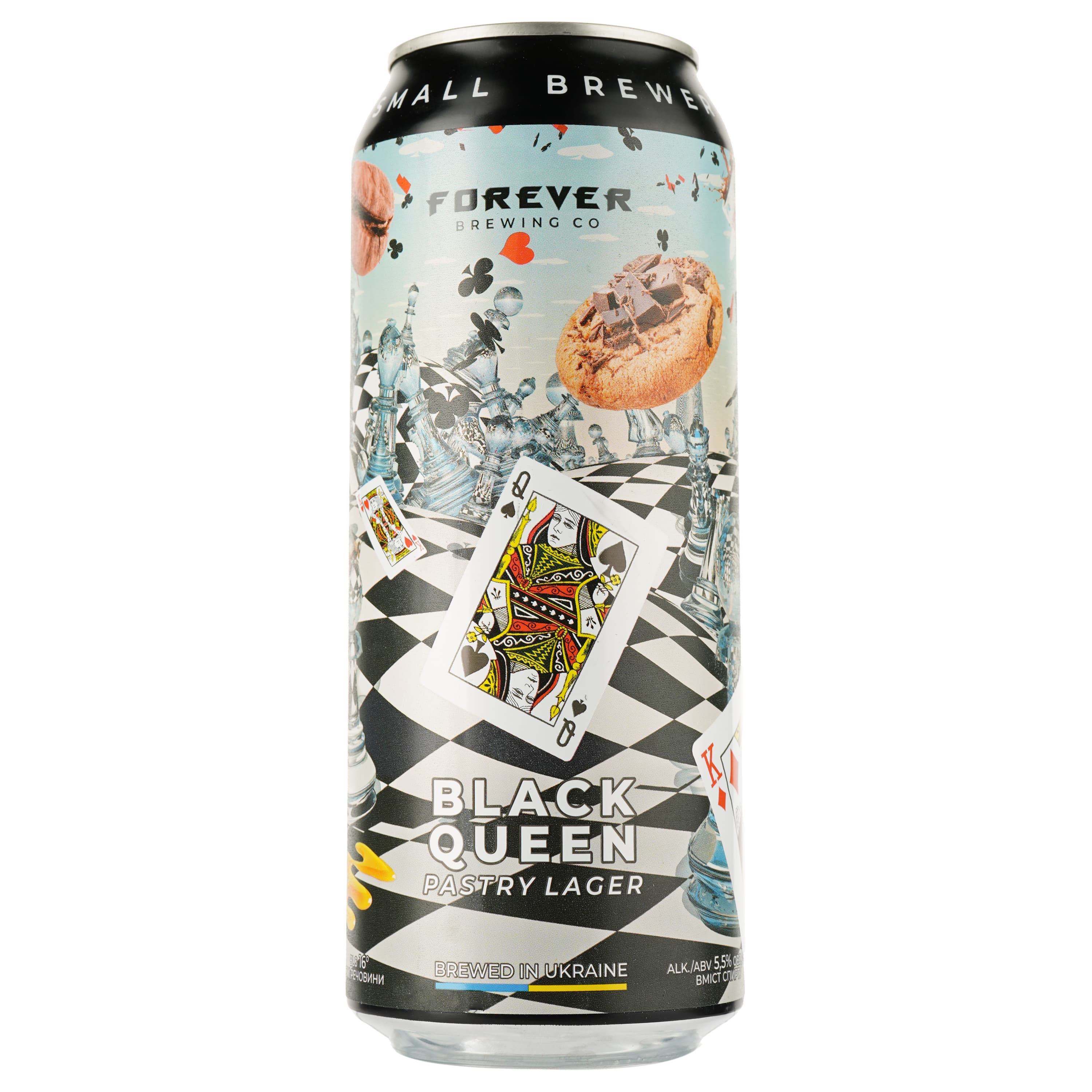 Пиво Forever Black Queen темне нефільтроване 5.5% з/б 0.5 л