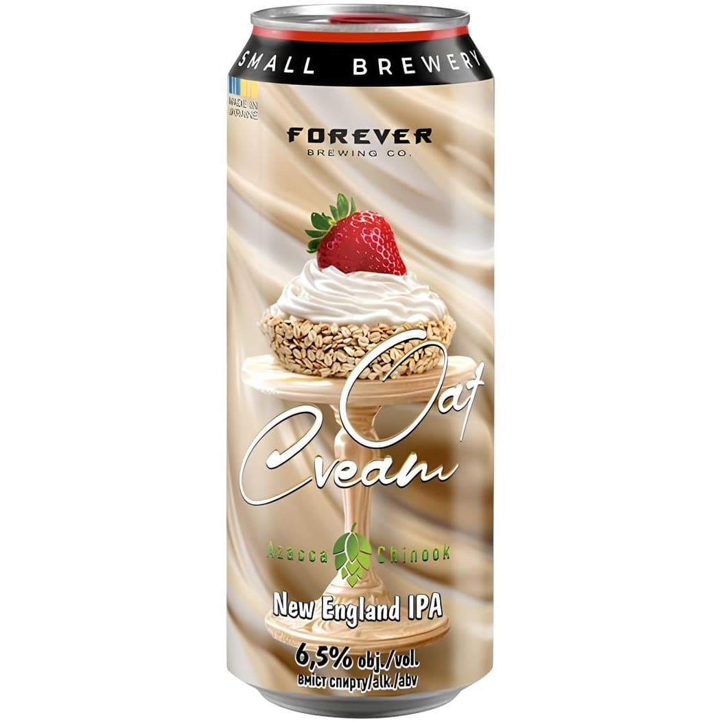 Пиво Forever Oat Cream New England IPA світле нефільтроване 6.5% 0.5 л з/б