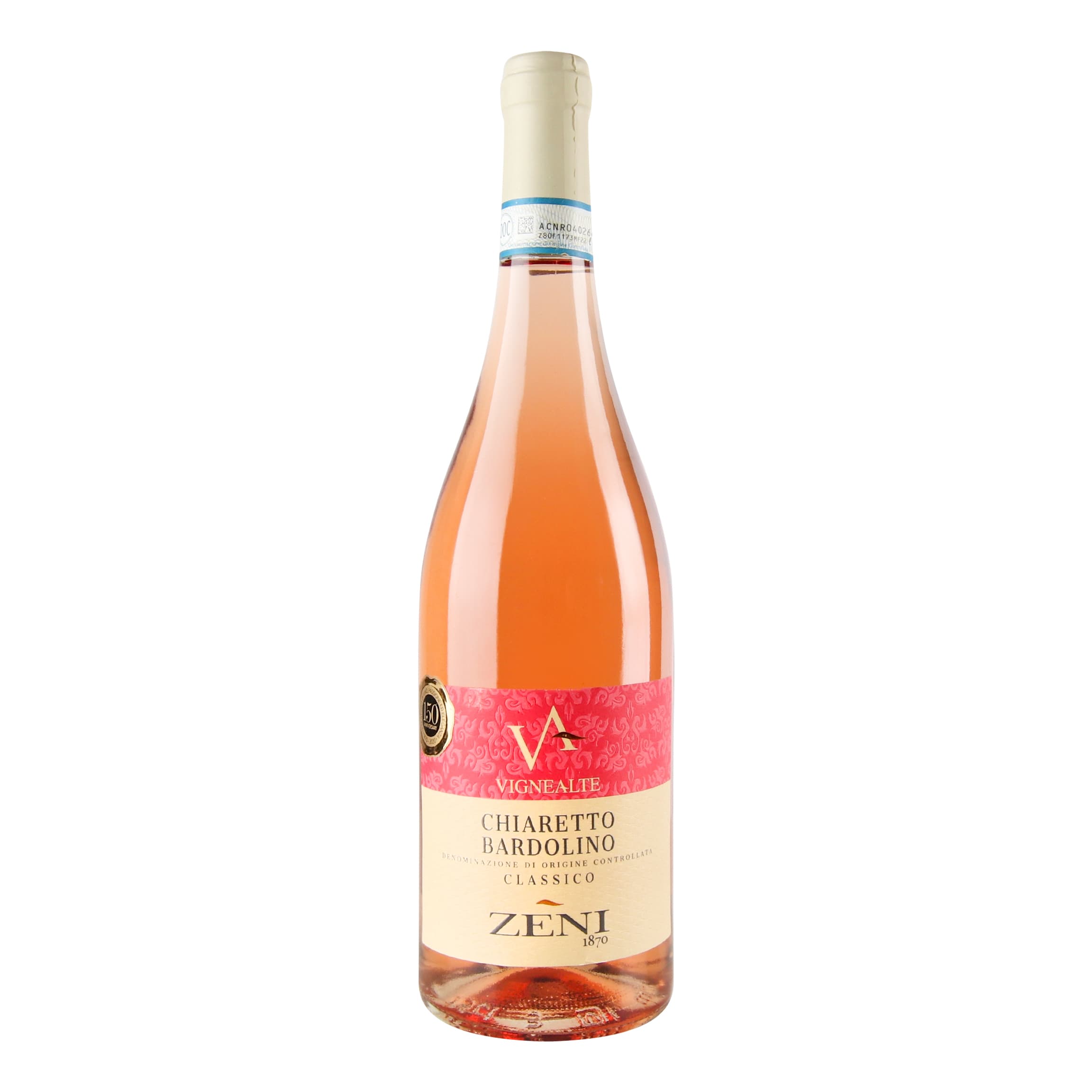 Вино Zeni Chiaretto Classico Vigne Alte, 12,5%, 0,75 л