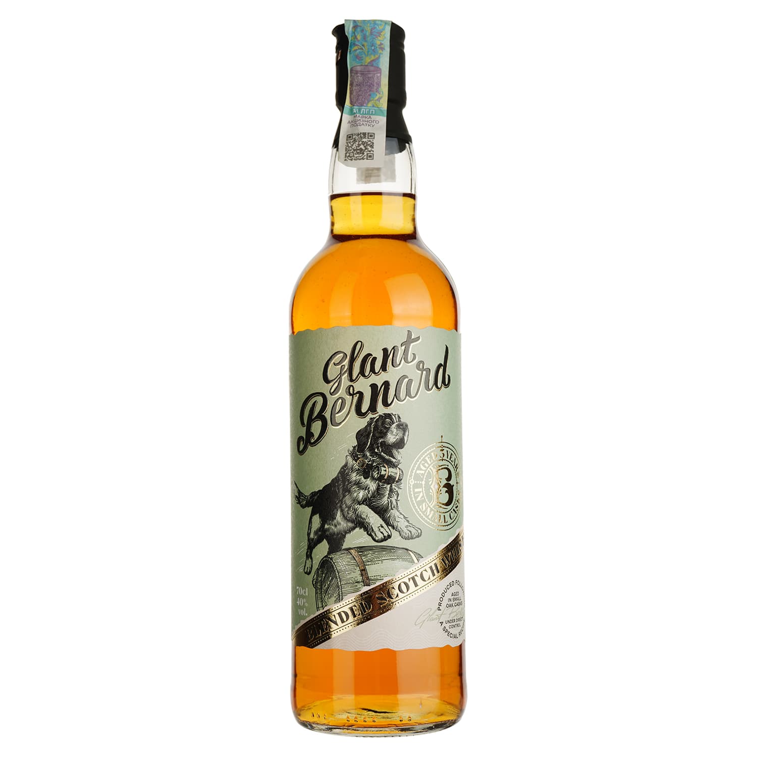 Віскі Glant Bernard 3 yo Blended Scotch Whisky 40% 0.7 л