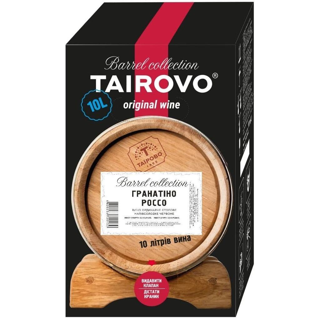 Вино Таїрово Гранатiно Россо червоне напiвсолодке bag-in-box 10 л