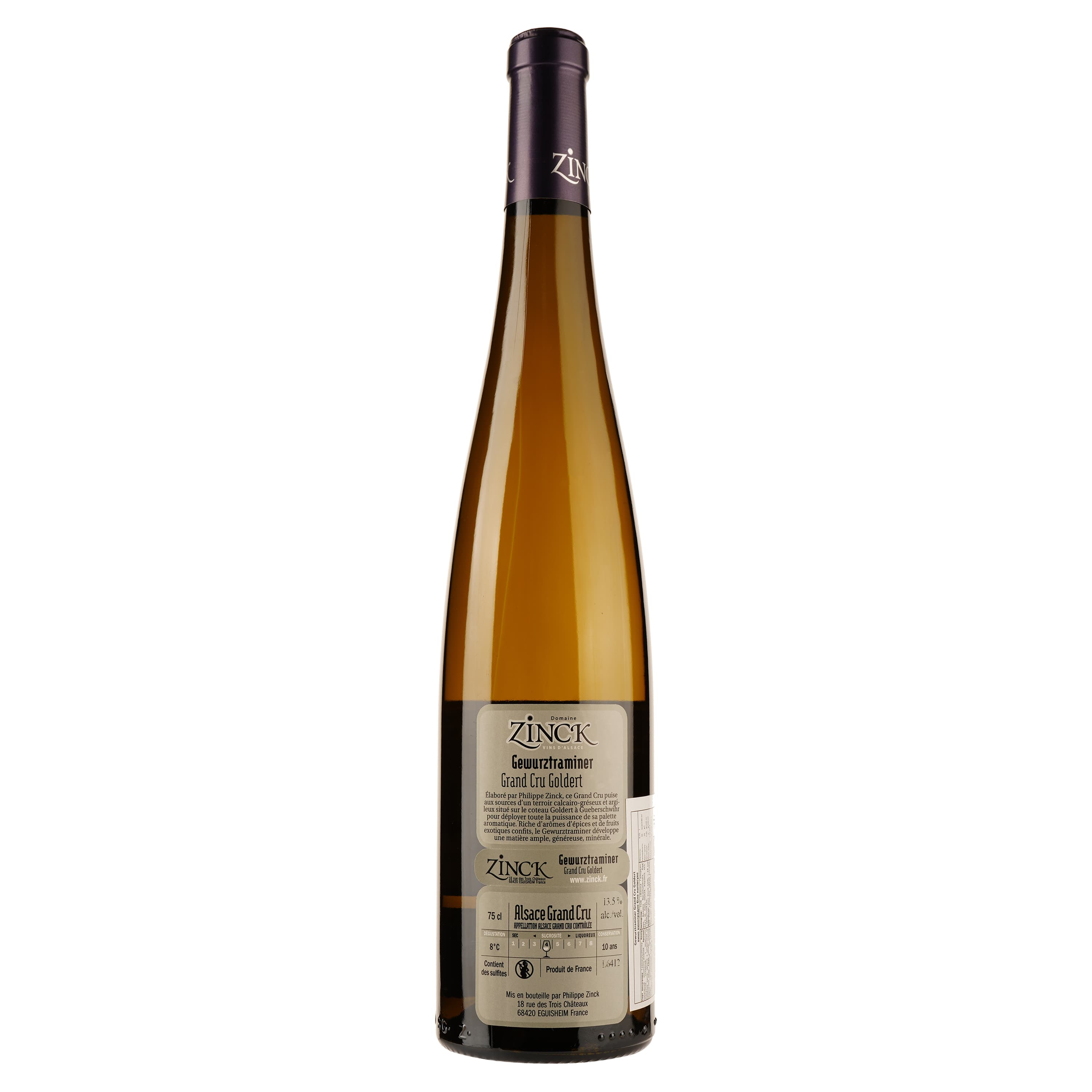Вино Vins Zinck Sarl Gewurztraminer Grand Cru Goldert біле сухе 0.75 л
