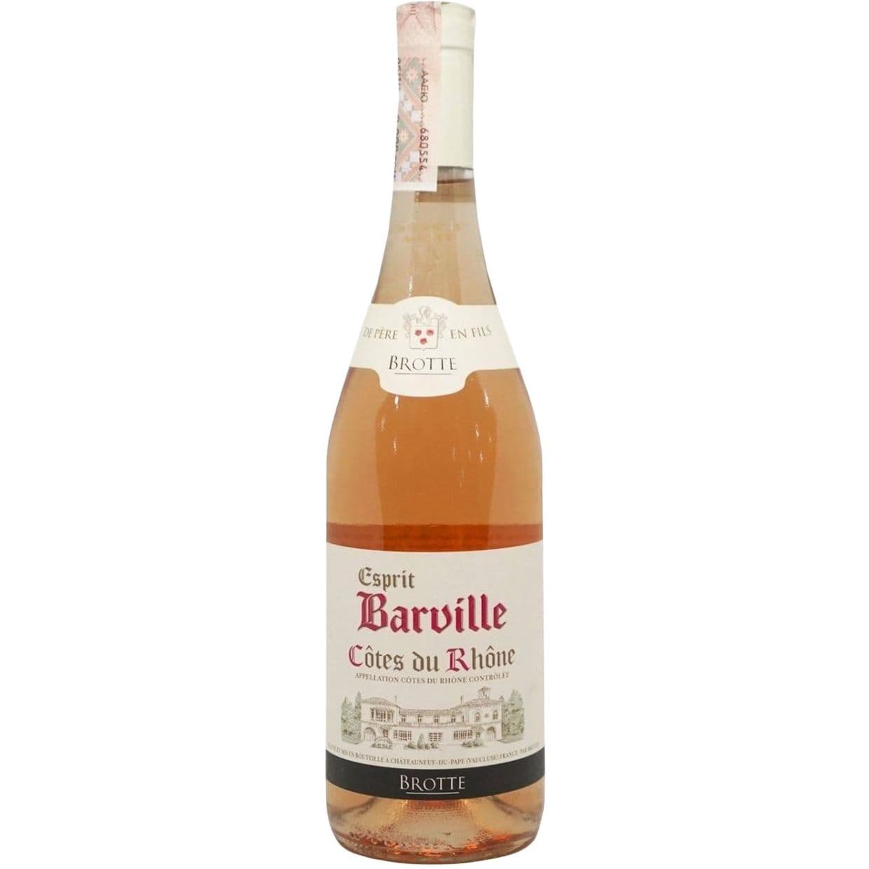 Вино Brotte S.A. Cotes du Rhone Esprit Barville Rose, сухе, рожеве, 13,5%, 0,75 л (16975)