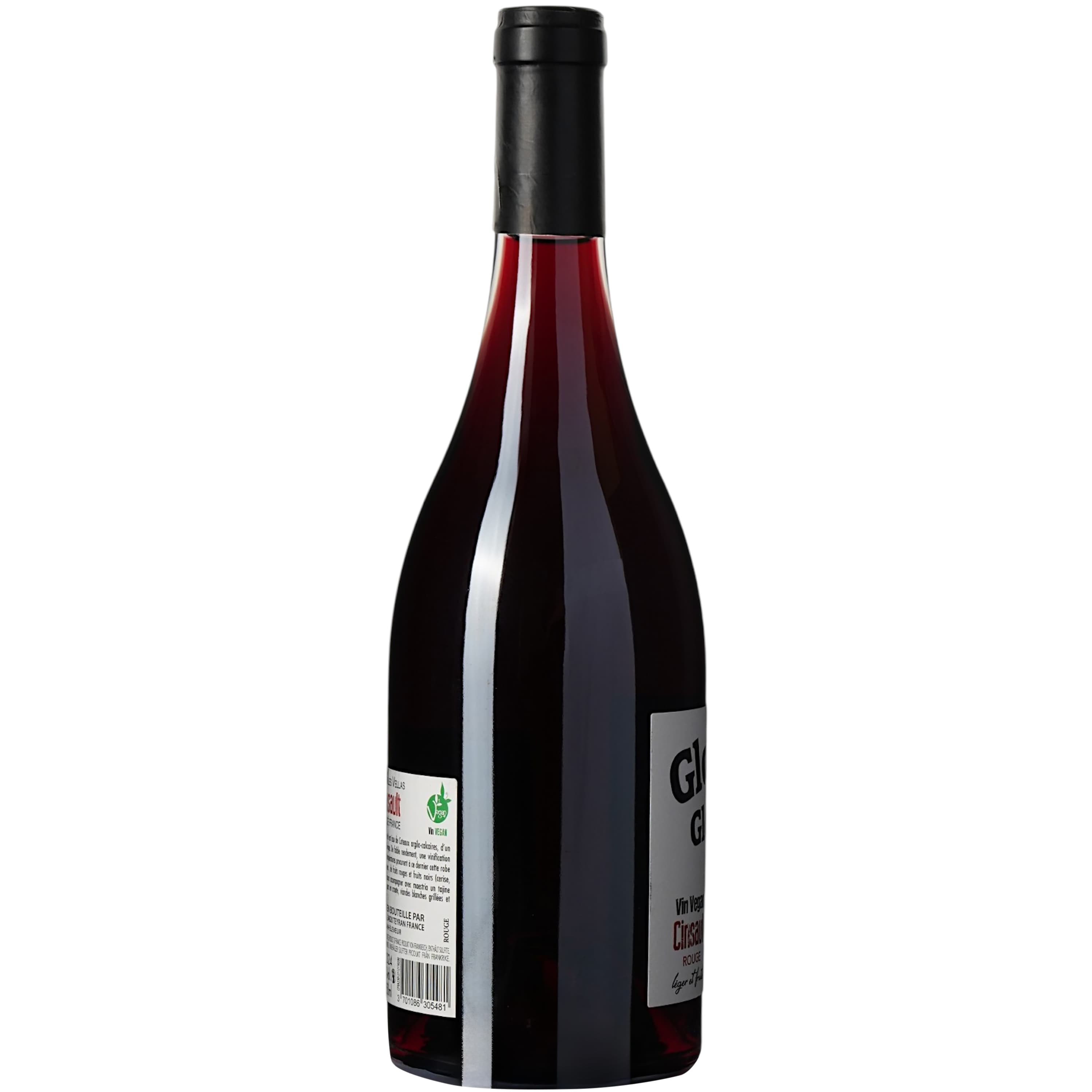 Вино Grisette des Gres Glou Glou Cinsault Bio IGP Pays D'Oc, червоне, сухе, 0,75 л