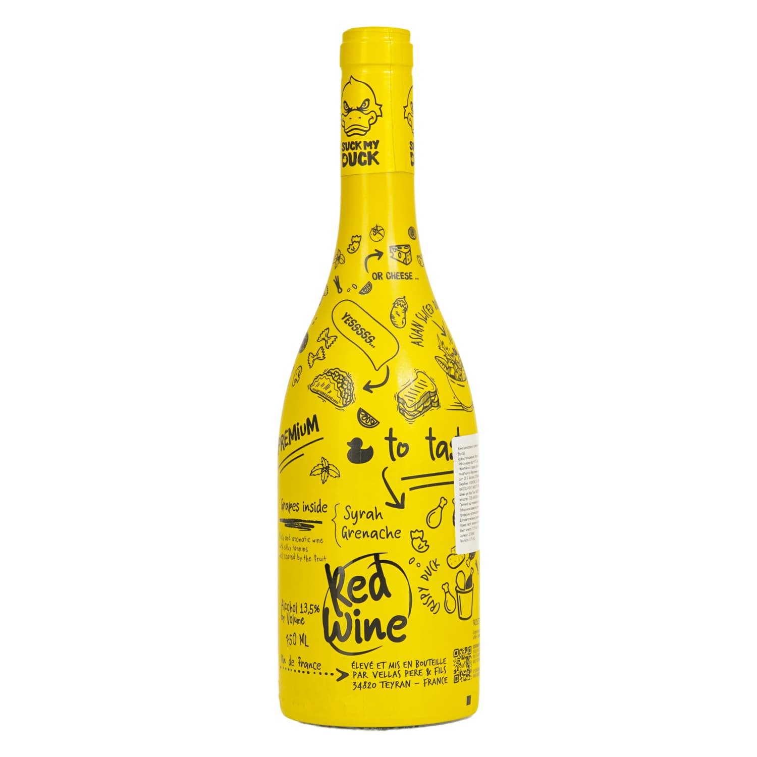 Вино Vin de France Suck My Duck Sleeve червоне сухе 0.75 л