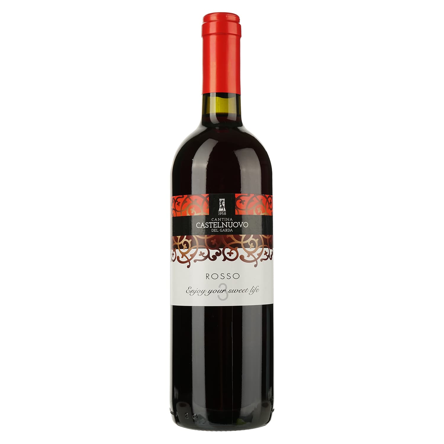 Вино Castelnuovo del Garda Rosso 3 червоне напівсолодке 0.75 л