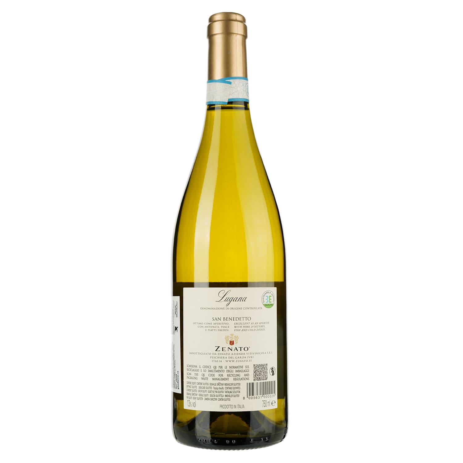 Вино Zenato Lugana San Benedetto, біле, сухе, 13,5%, 0,75 л (26548)