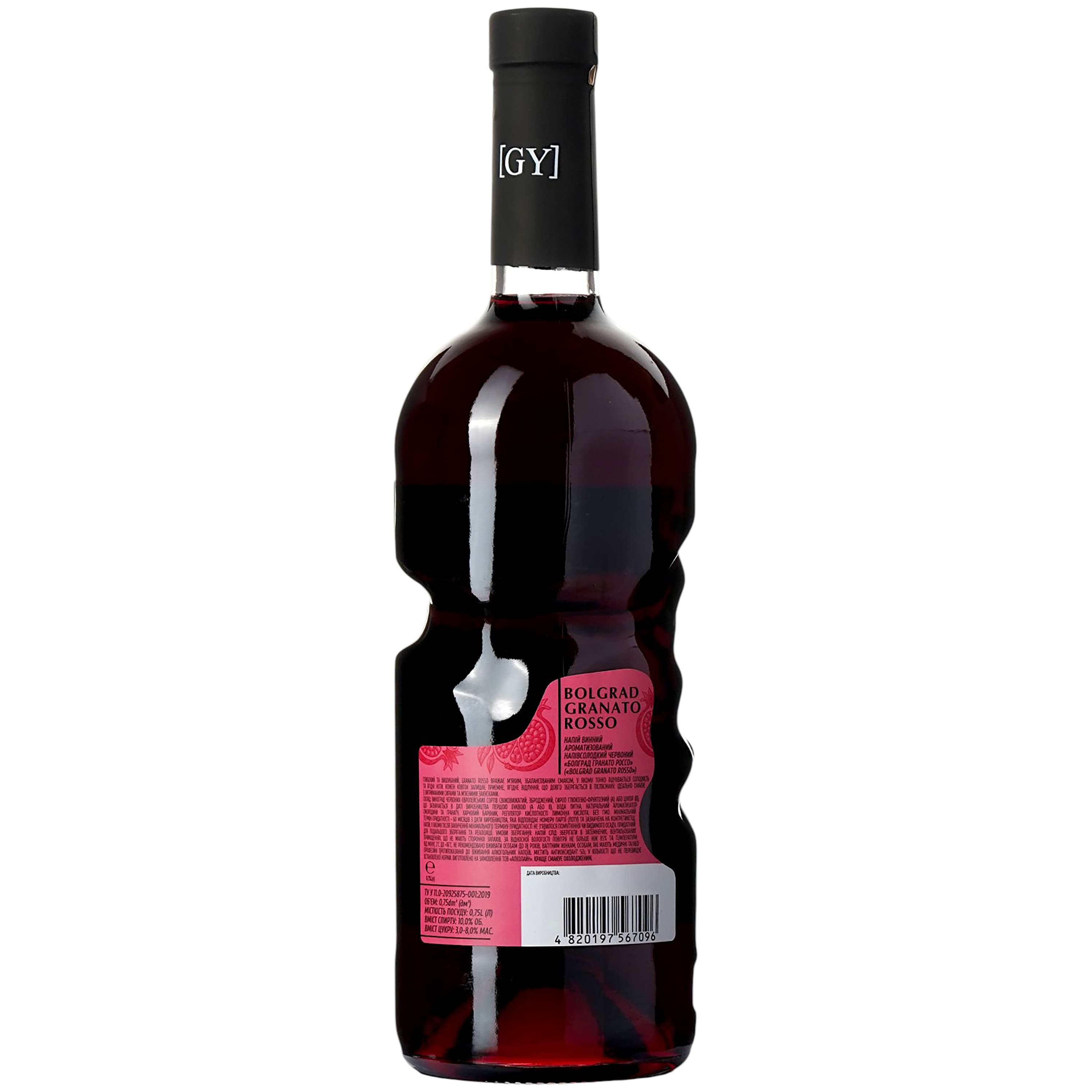 Винний напій Bolgrad Good Year напівсолодкий червоний Granato Rosso 10% 0.75 л
