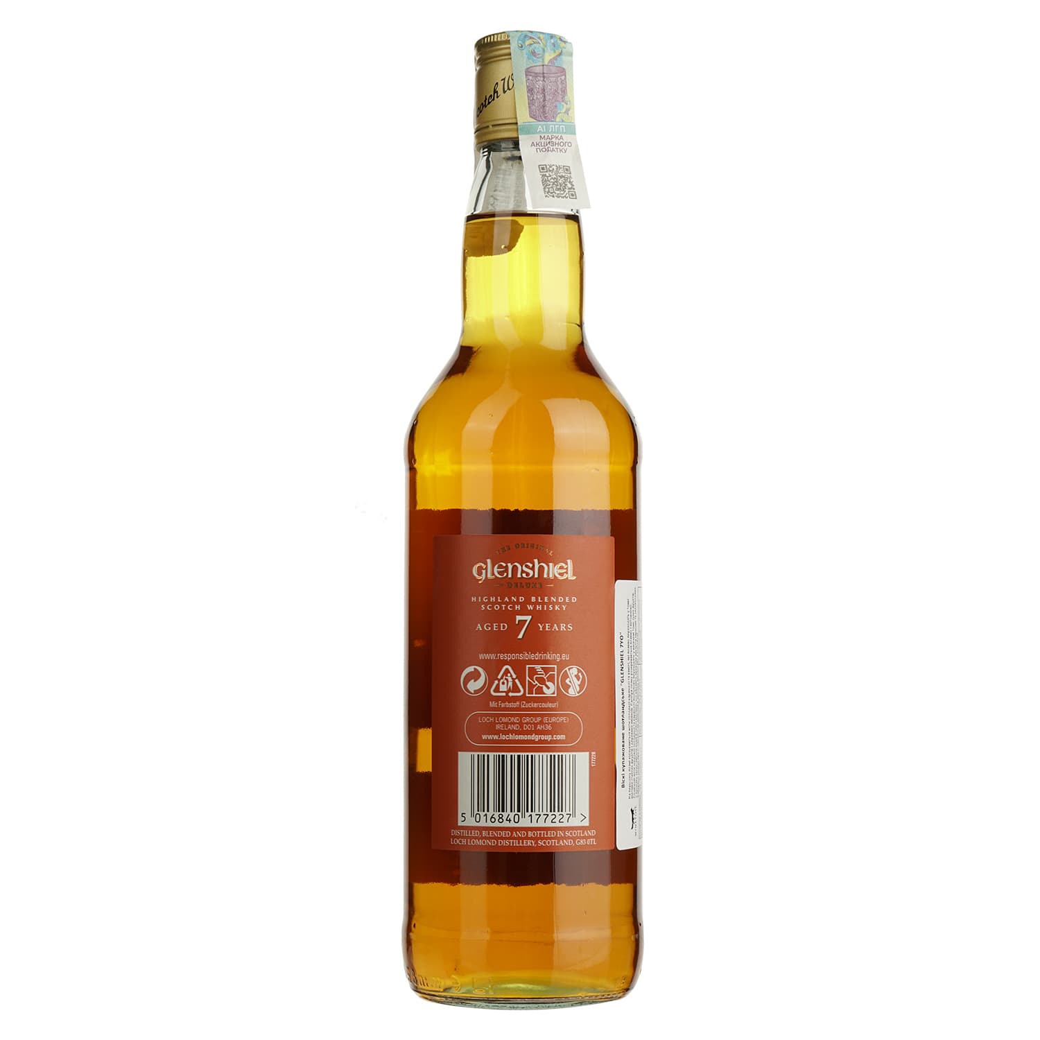 Віскі Loch Lomond 7 yo Glenshiel Deluxe Highland Blended Scotch Whisky 40% 0,7 л