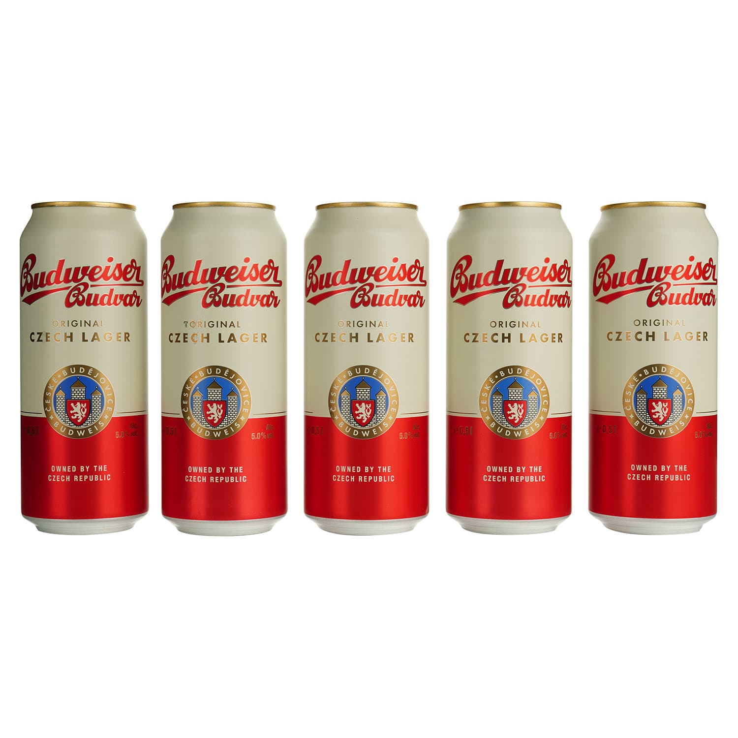 Набір: пиво Budweiser Budvar Original (5 шт. х 0.5 л = 2.5 л) + кухоль 0.3 л