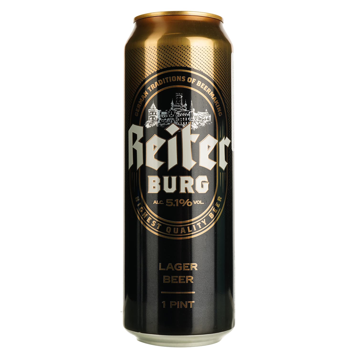 Пиво Reiter Burg Lager Beer світле 5.1% 0.568 л з/б
