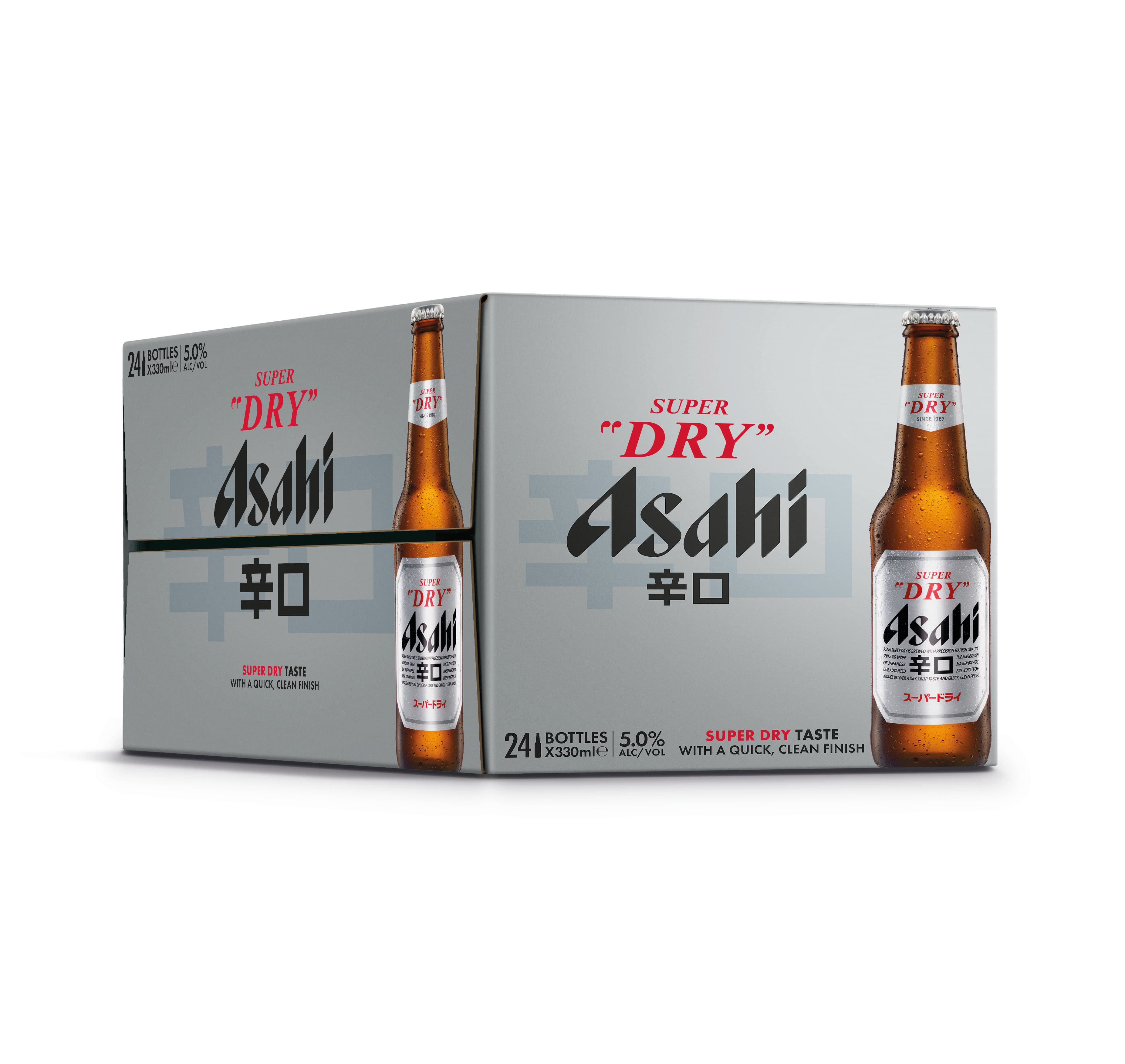 Упаковка пива Asahi Super Dry світле 5.2% 7.92 л (0.33 л x 24 шт.)