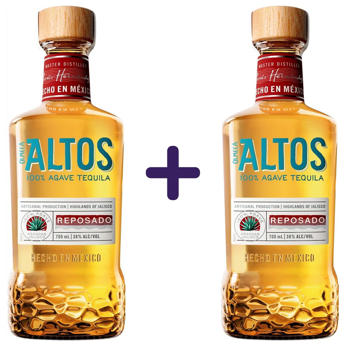 Текіла Olmeca Altos Reposado 100% Agave 38% 1.4 л (2 шт. х 0.7 л)
