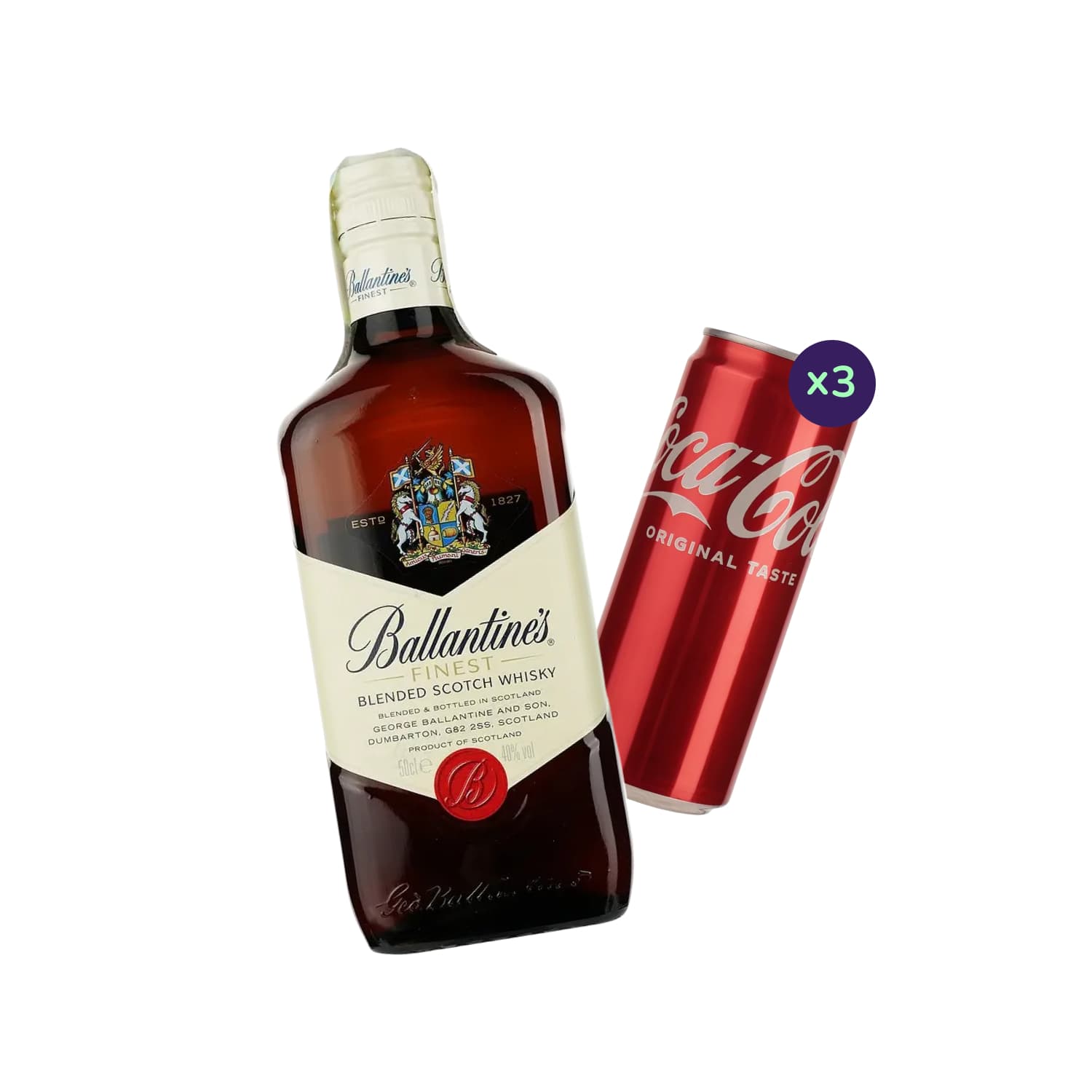 Коктейль Whisky Cola (набір інгредієнтів) х10 на основі Ballantine's