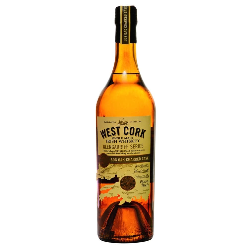 Віскі West Cork Glengarriff Series Bog Oak Charred Cask Single Malt Irish Whiskey, 43%, 0,7 л (44866)