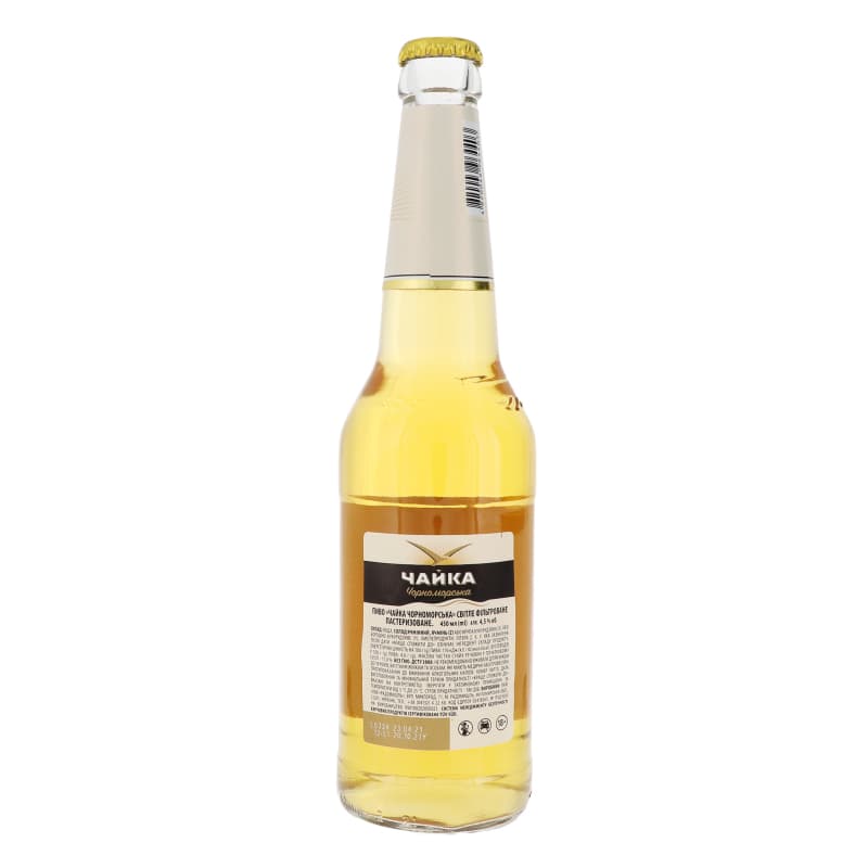 Пиво Чайка Чорноморська, світле, 4,5%, 0,45 л (866177)