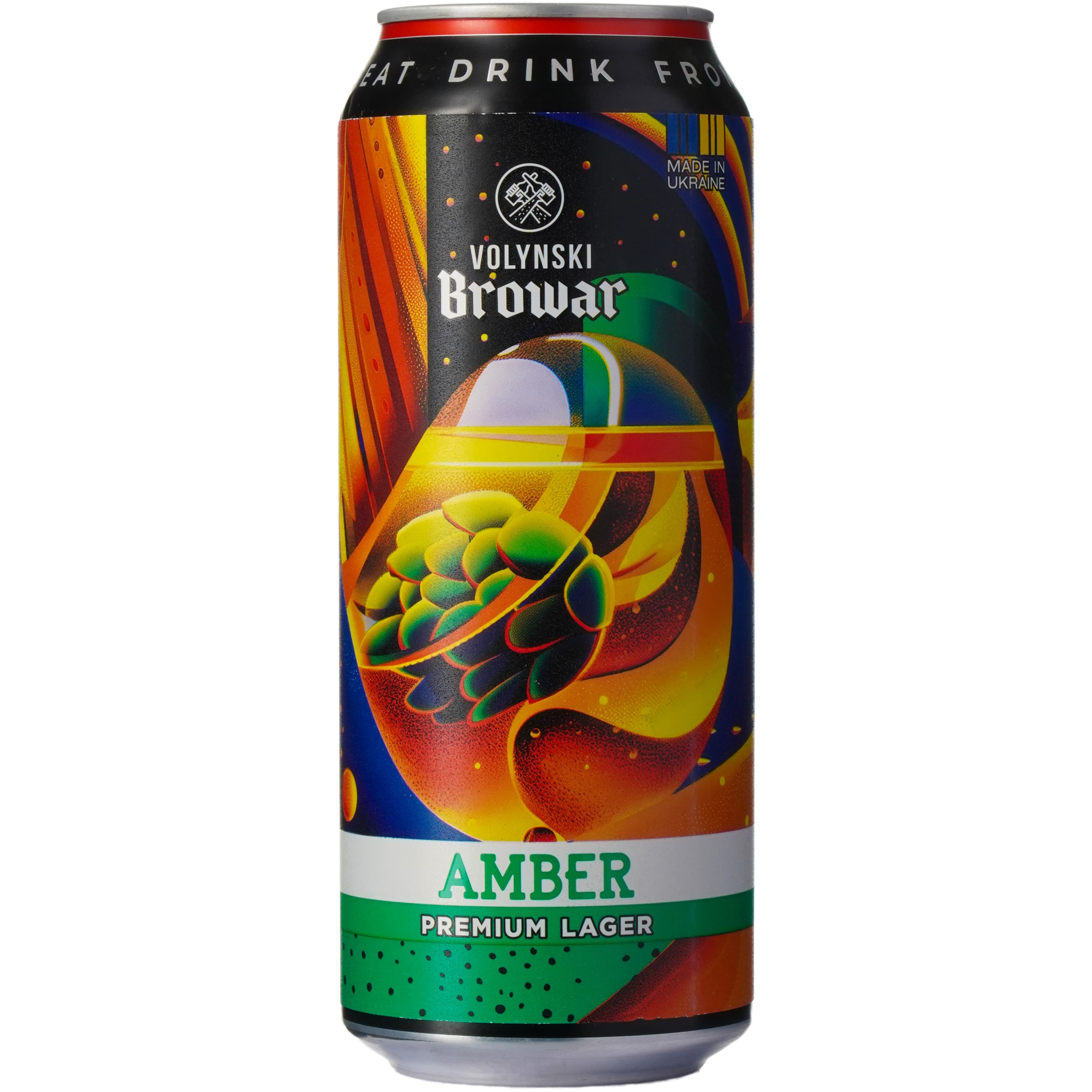 Пиво Volynski Browar Amber, світле, нефільтроване, 4,4%, з/б, 0,5 л