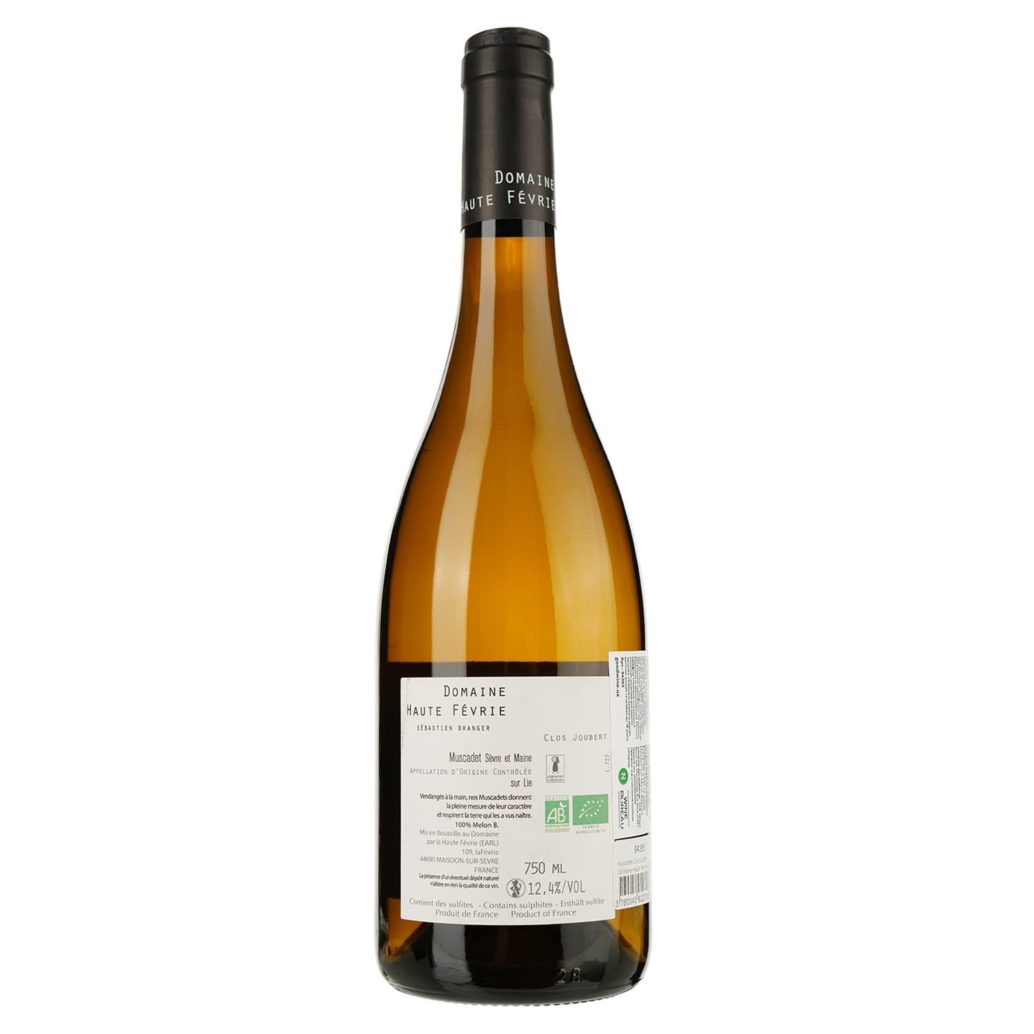 Вино Domaine Haute Fevrie Muscadet Clos Joubert, біле, сухе, 13,2%, 0,75 л (94365)