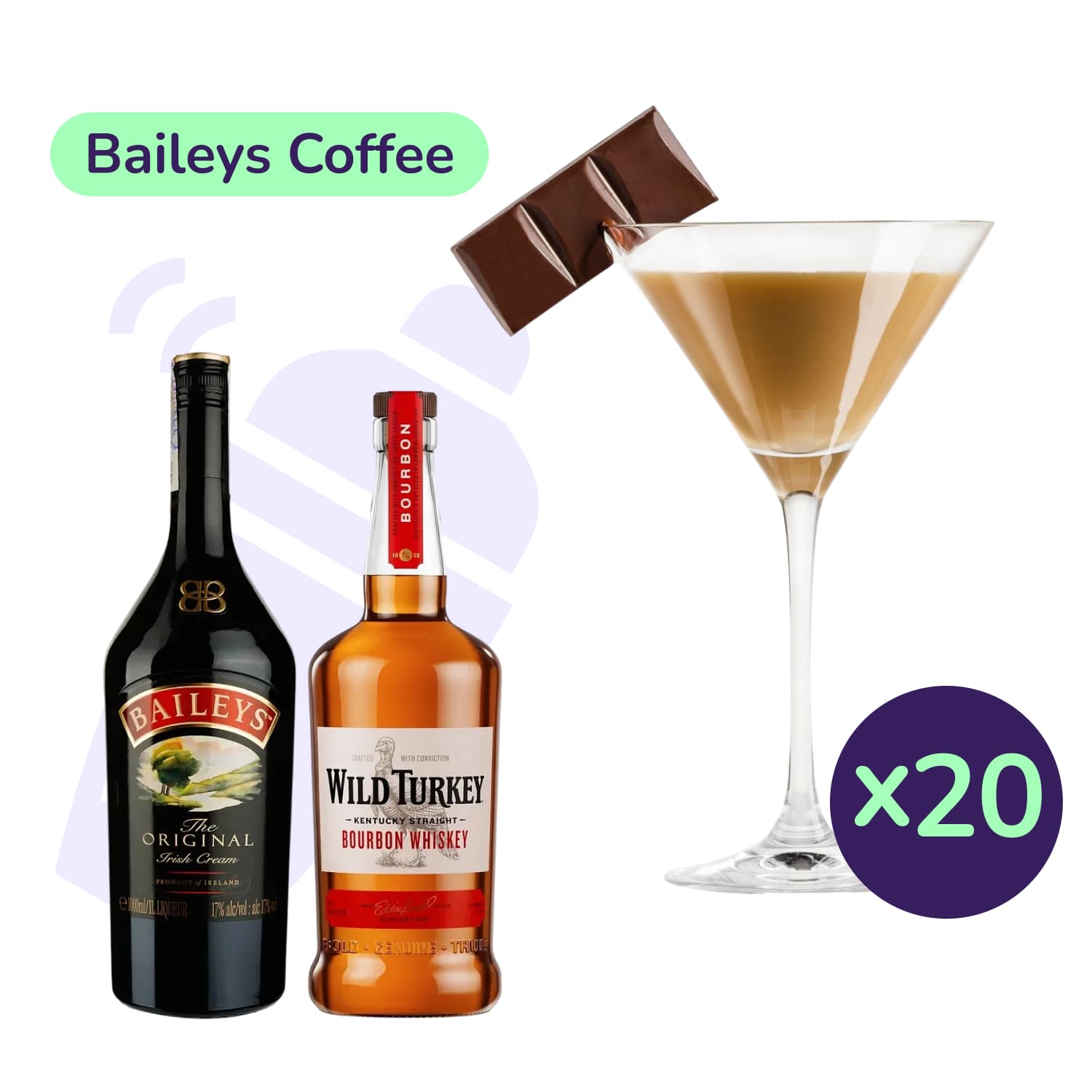 Коктейль Baileys Coffee (набір інгредієнтів) х20 на основі Baileys