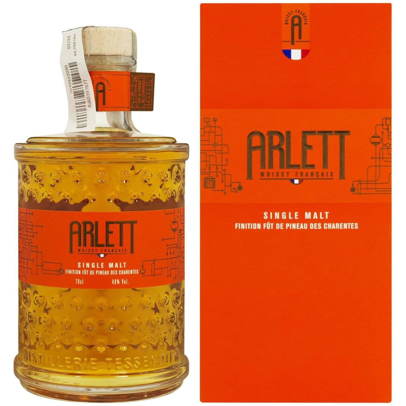Віскі Arlett Single Malt Finition Fut de Pineau des Charentes 48% 0.7 л в подарунковій упаковці