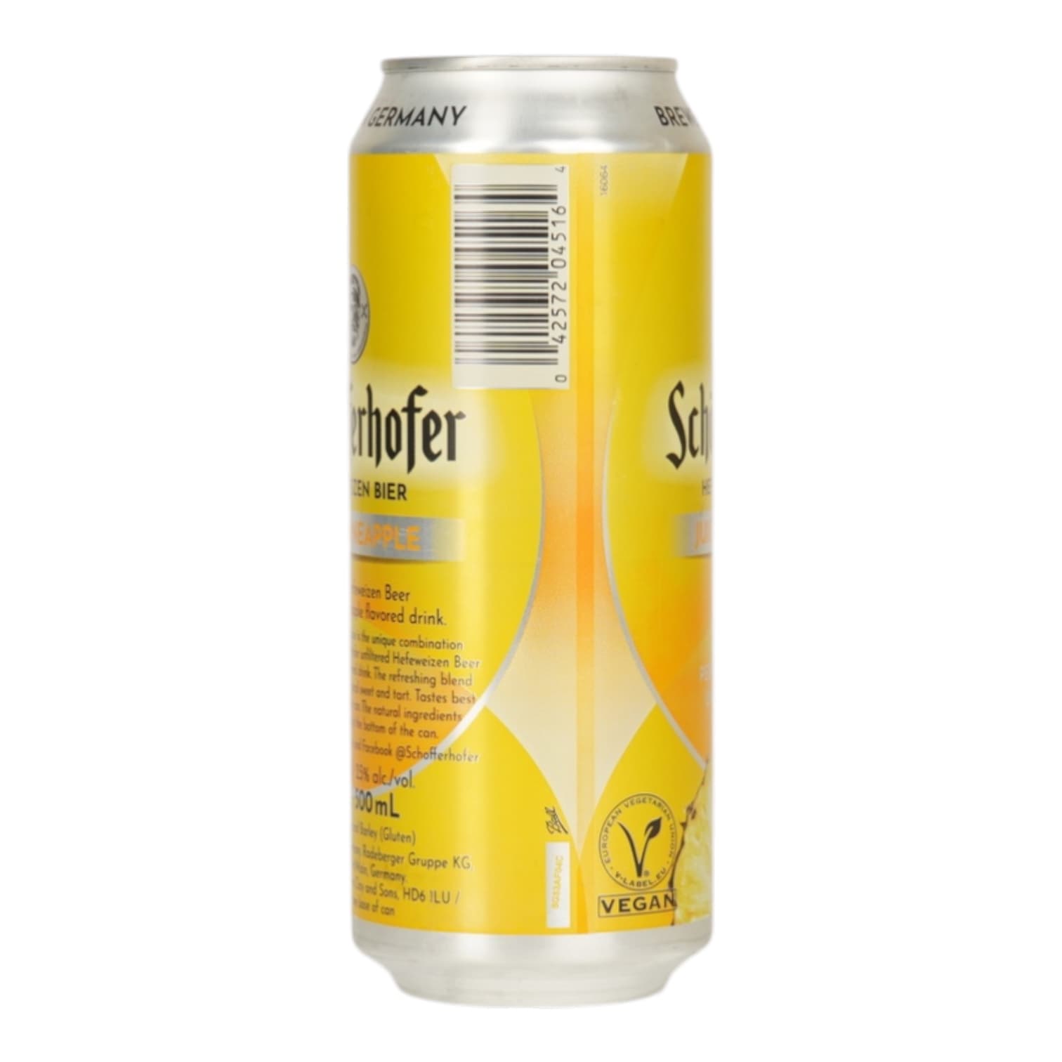 Суміш пива із соком Schofferhofer Juicy Pineapple Hefeweizen світле нефільтроване 2.5 % 0.5 л
