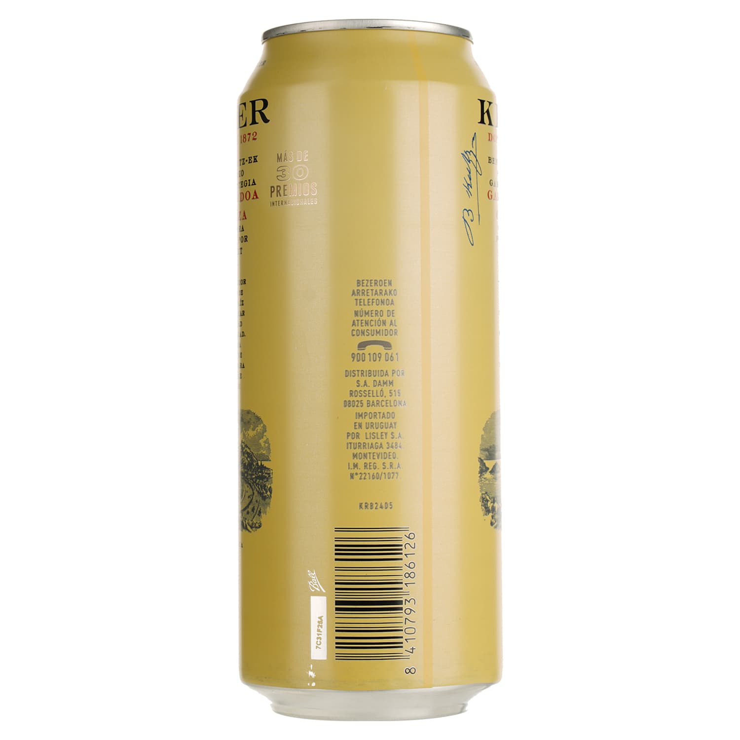 Пиво Keler Lager, світле, фільтроване, 6,2%, з/б, 0,5 л (787867)