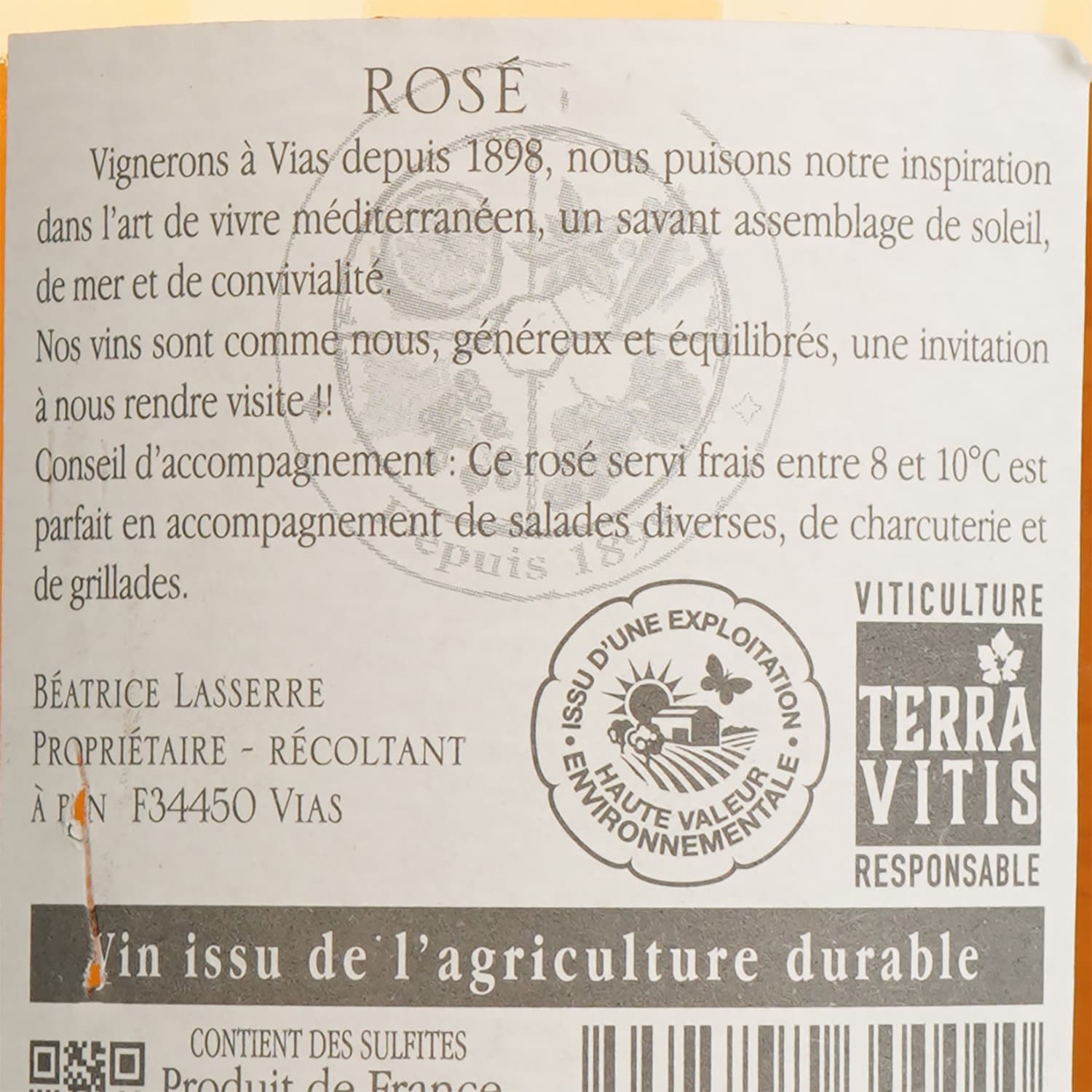 Вино Tour Des Pins Terre de Garrigue Pays D'oc IGP, рожеве, сухе, 0,75 л