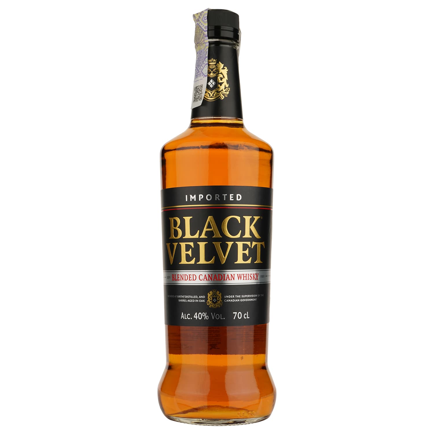 Віскі Black Velvet 3 yo Blended Canadian Whisky 40% 0.7 л