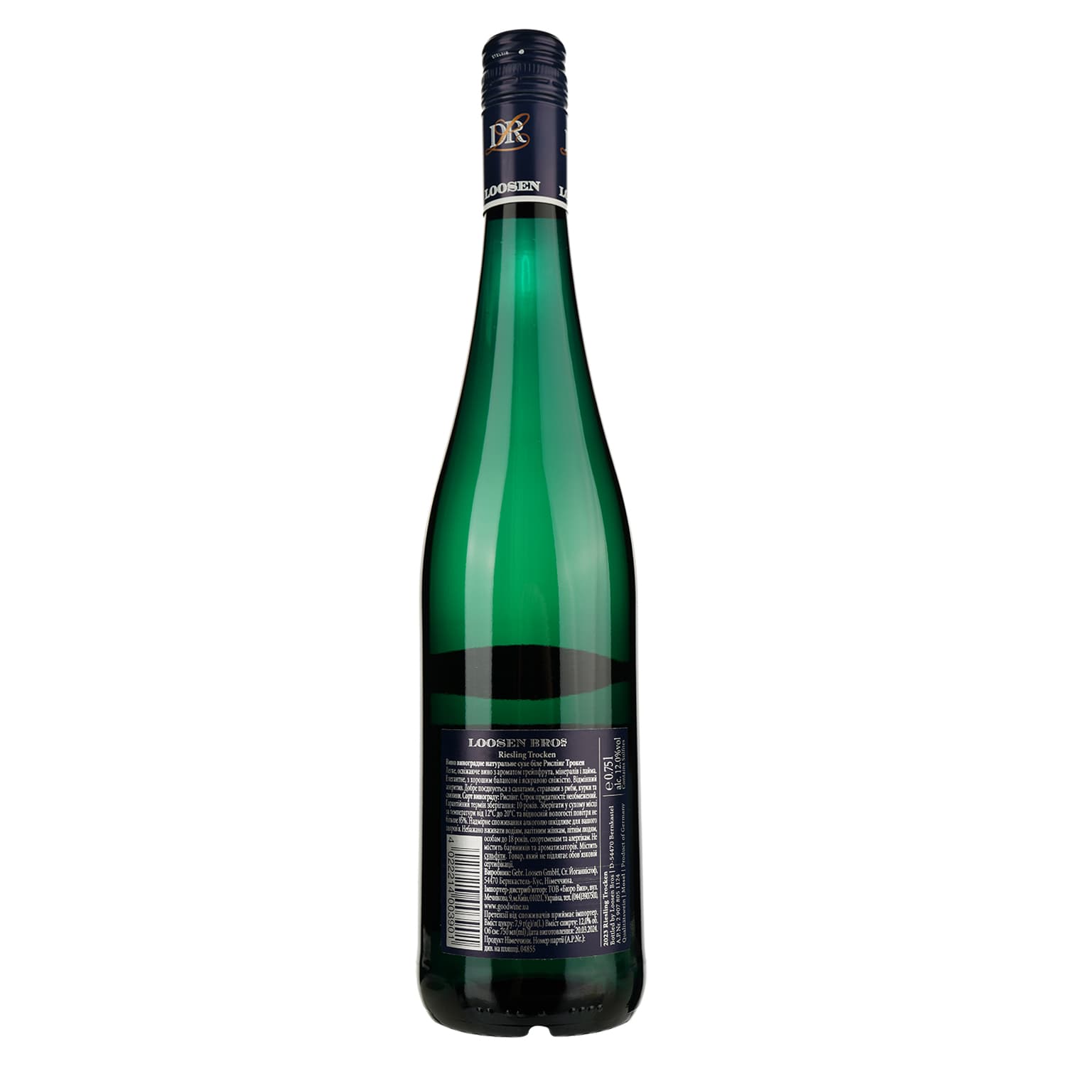 Вино Dr. Loosen Riesling Trocken, біле, сухе, 11,5%, 0,75 л (4855)