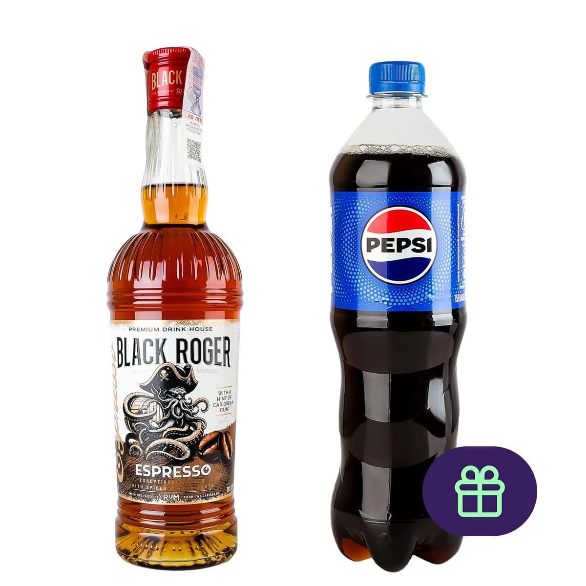 Спиртний напій з ромом Black Roger Espresso 30% 0.5 л