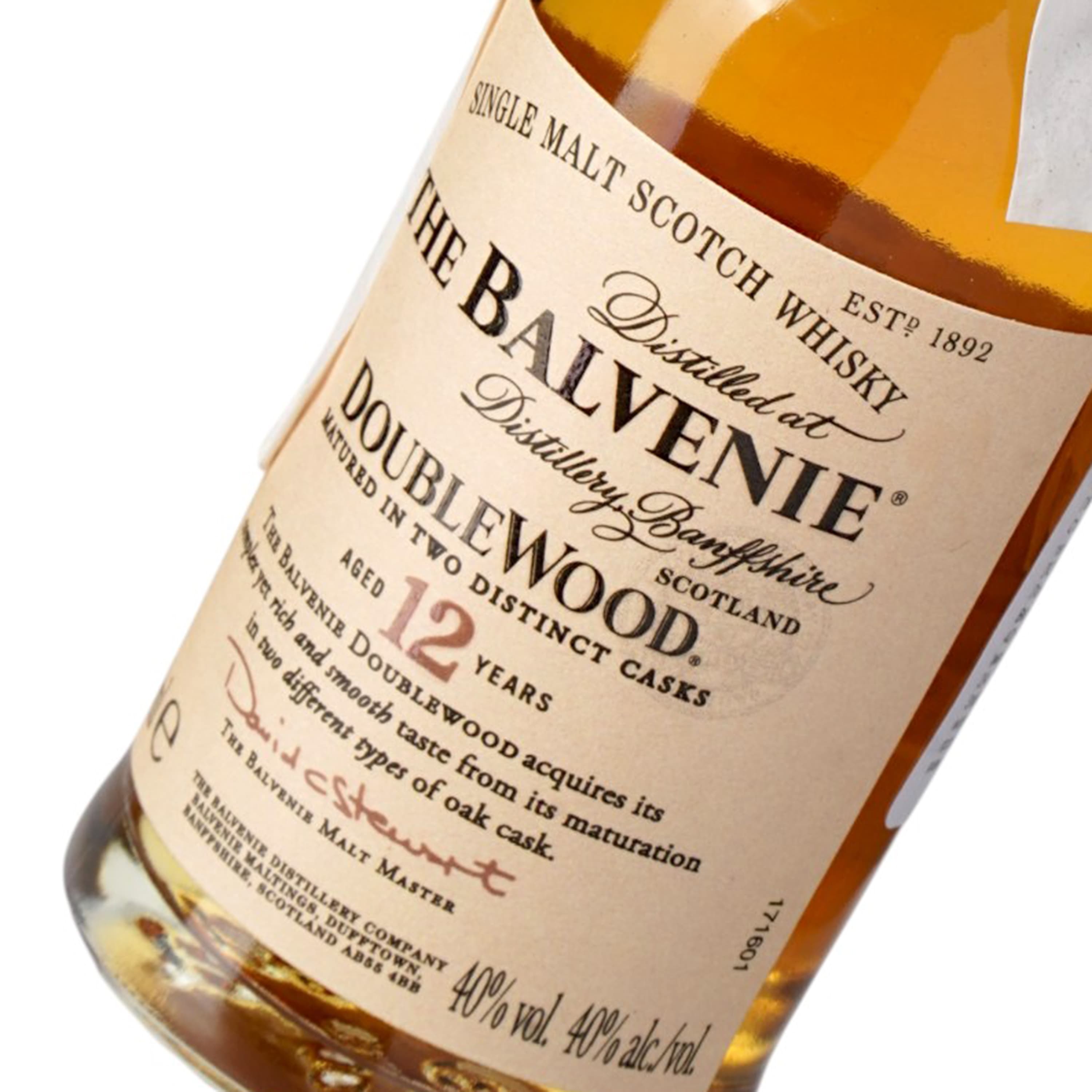 Віскі Balvenie 12 Year Old Doublewood Single Malt Scotch Whisky, 40%, 0,05 л