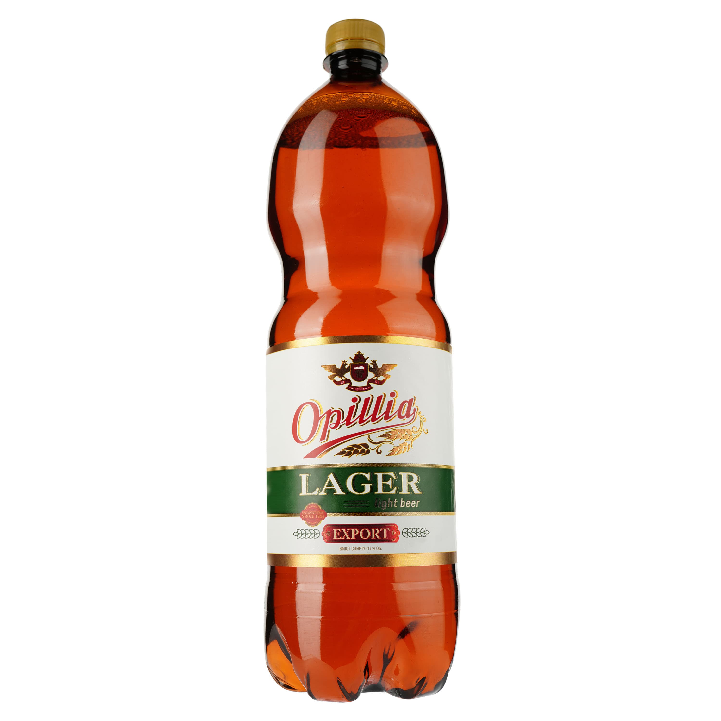 Пиво Опілля Export Lager, світле, 4,5%, 1,5 л