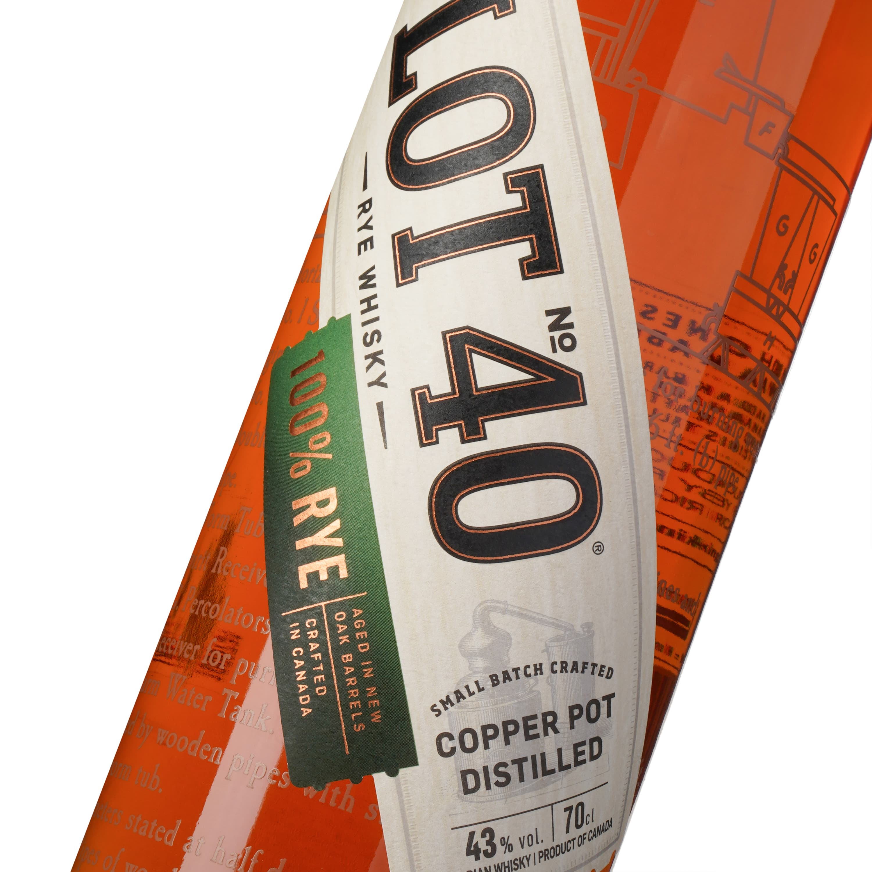 Віскі Lot 40 Rye Canadian Whisky 43% 0.7 л