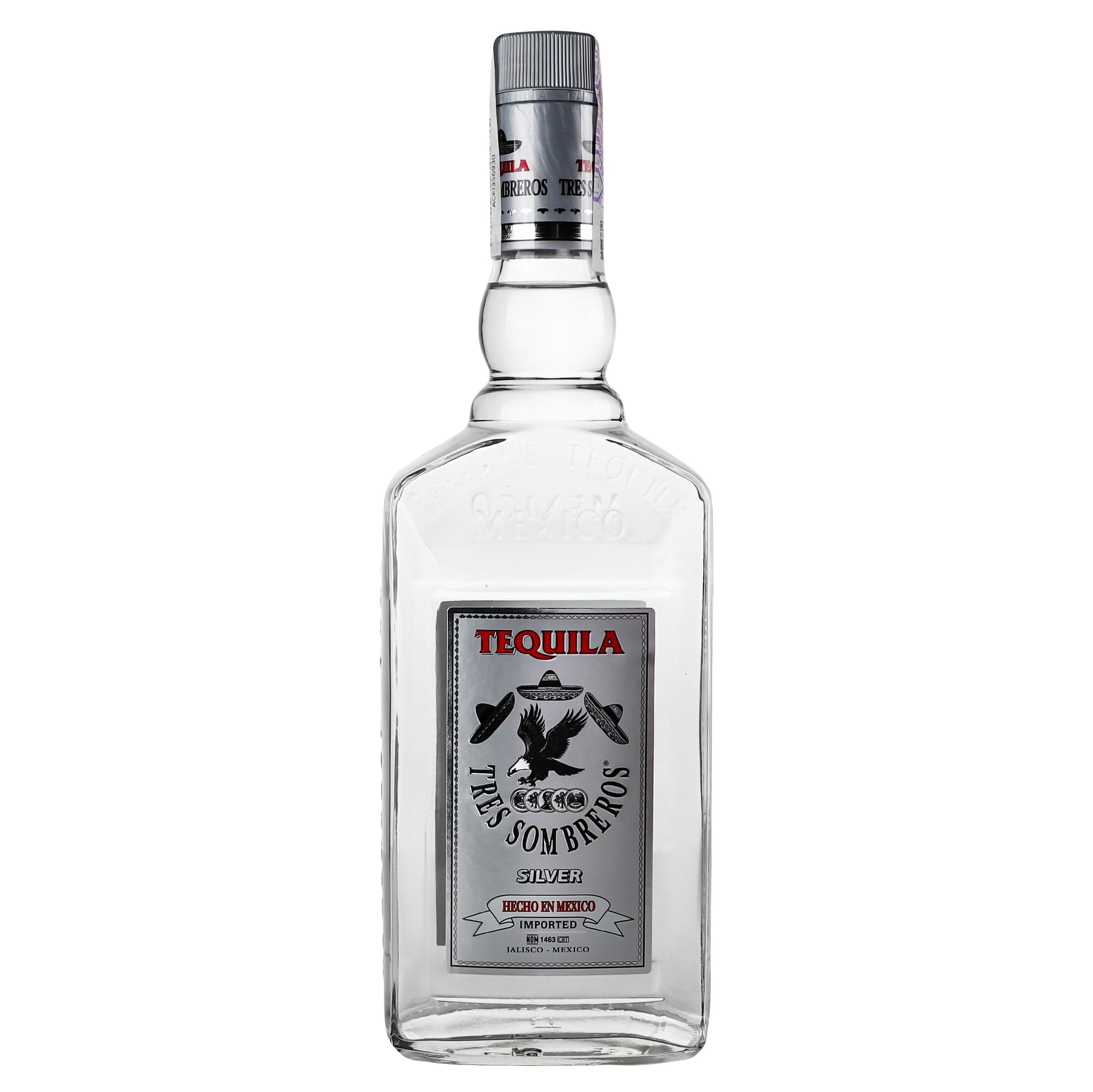 Текіла Tres Sombreros Silver, 38%, 0,7 л